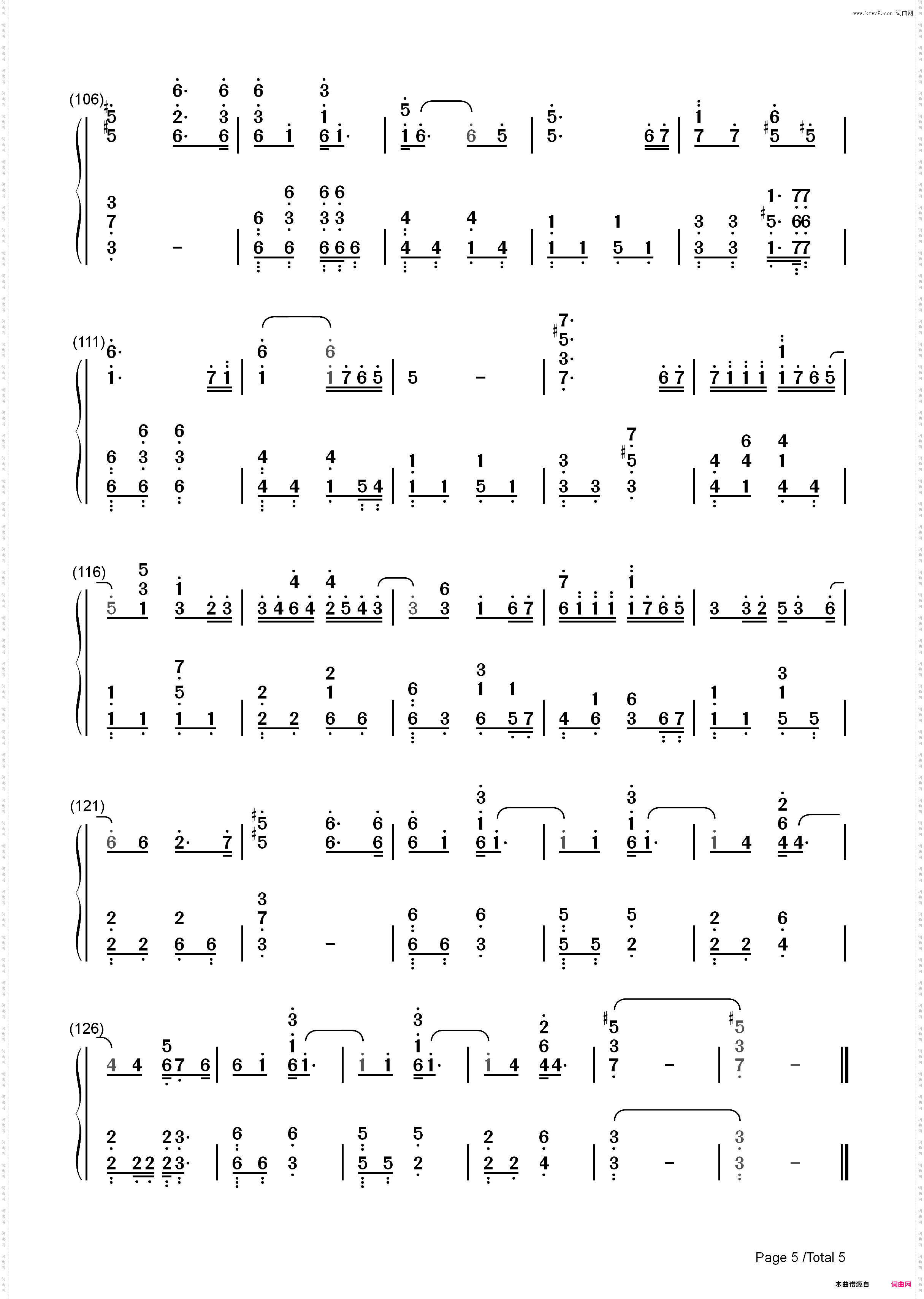 Done For Me-德鲁纳酒店OST_简谱版