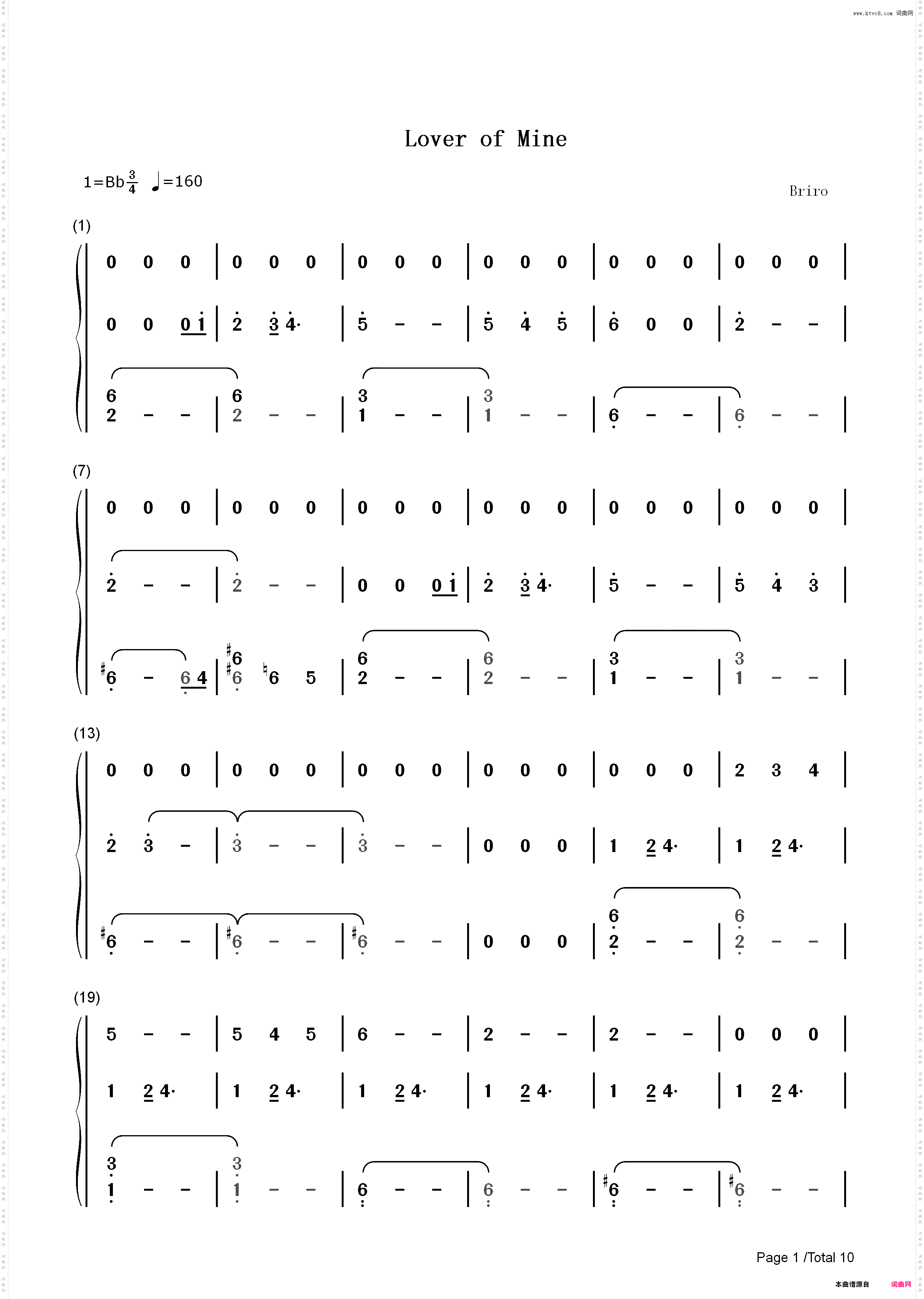 Lover of Mine-5 Seconds of Summer_简谱版