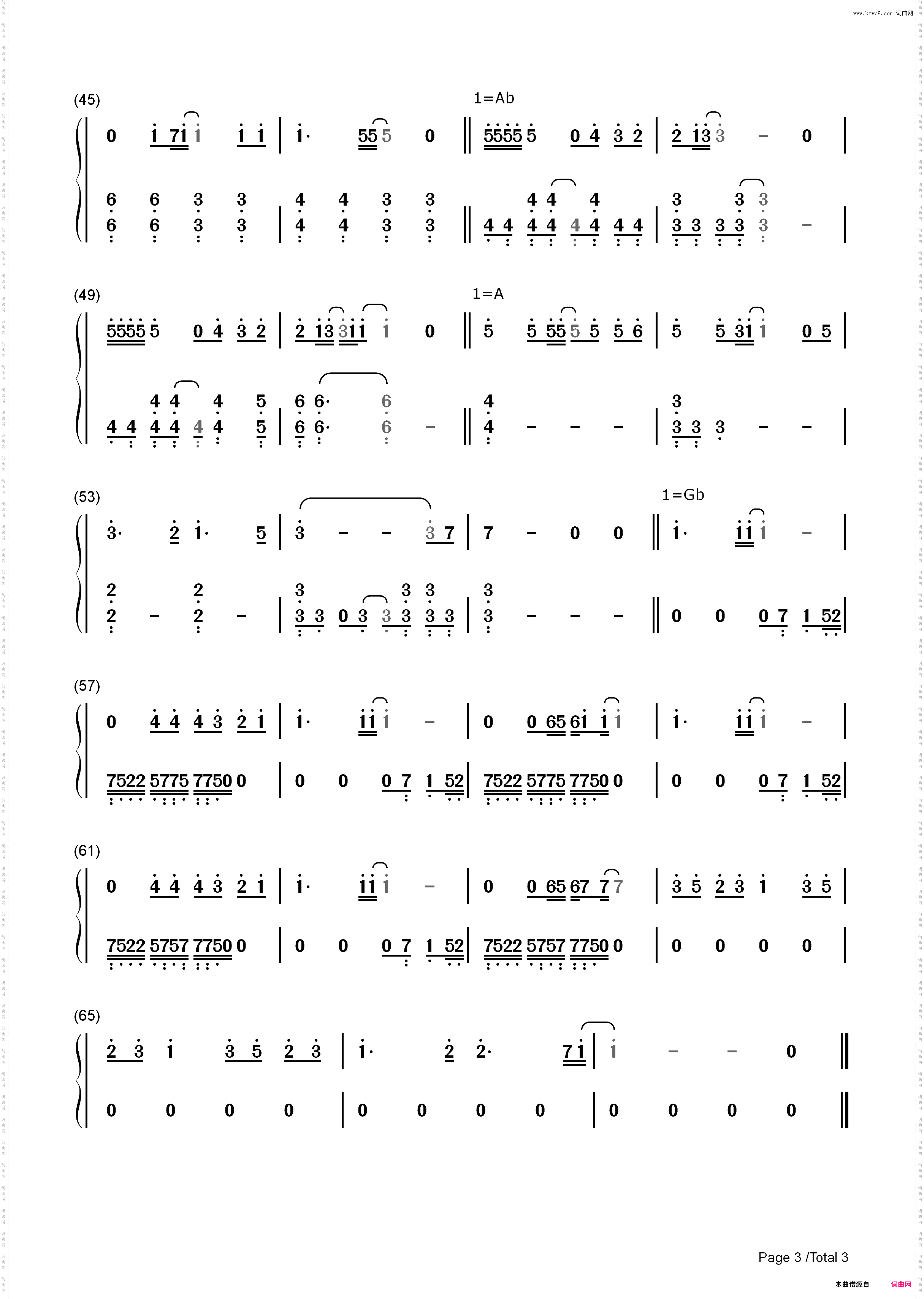no more words-穿越时空的思念主题曲_简谱版