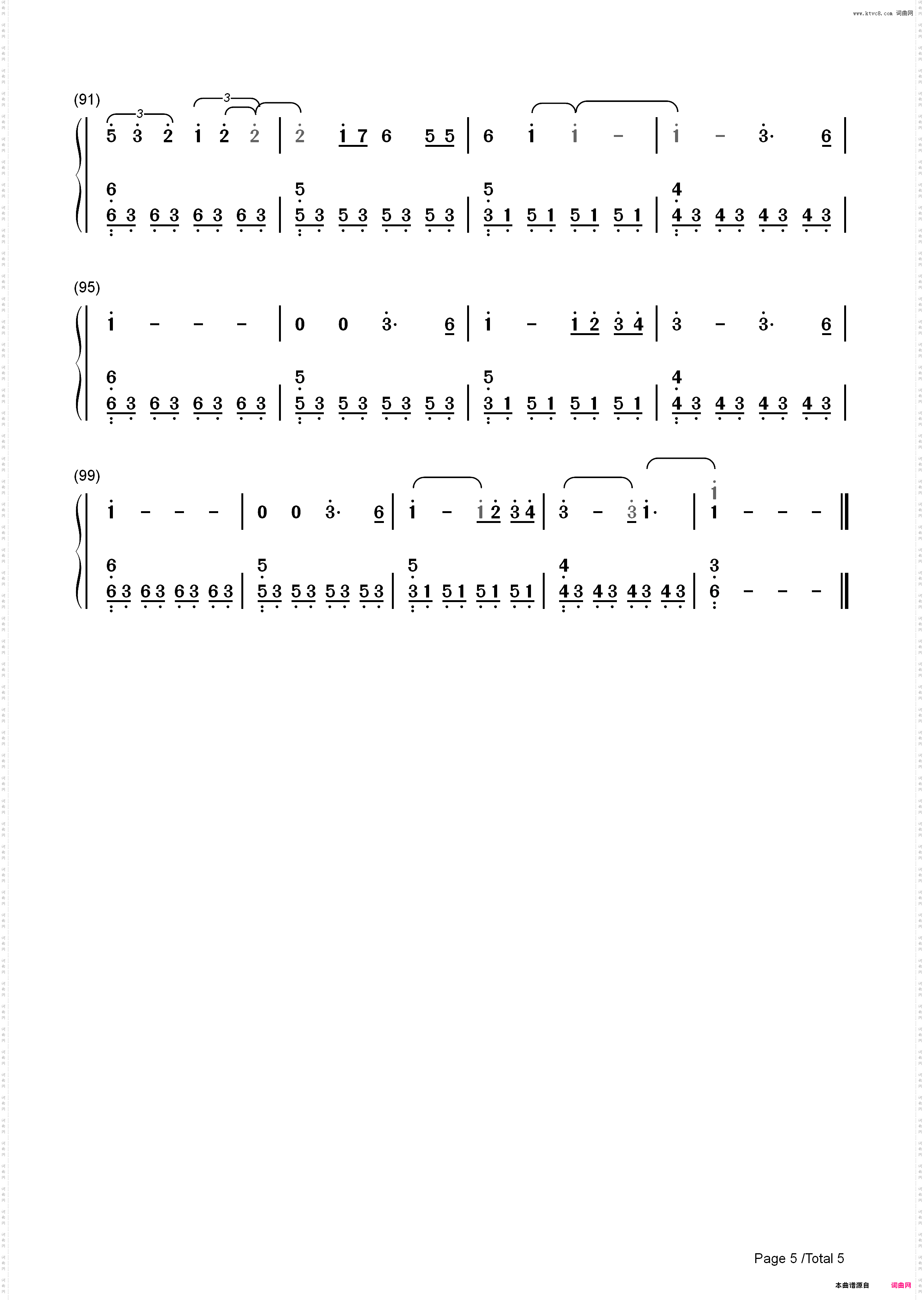 Hometown Glory-Adele_简谱版