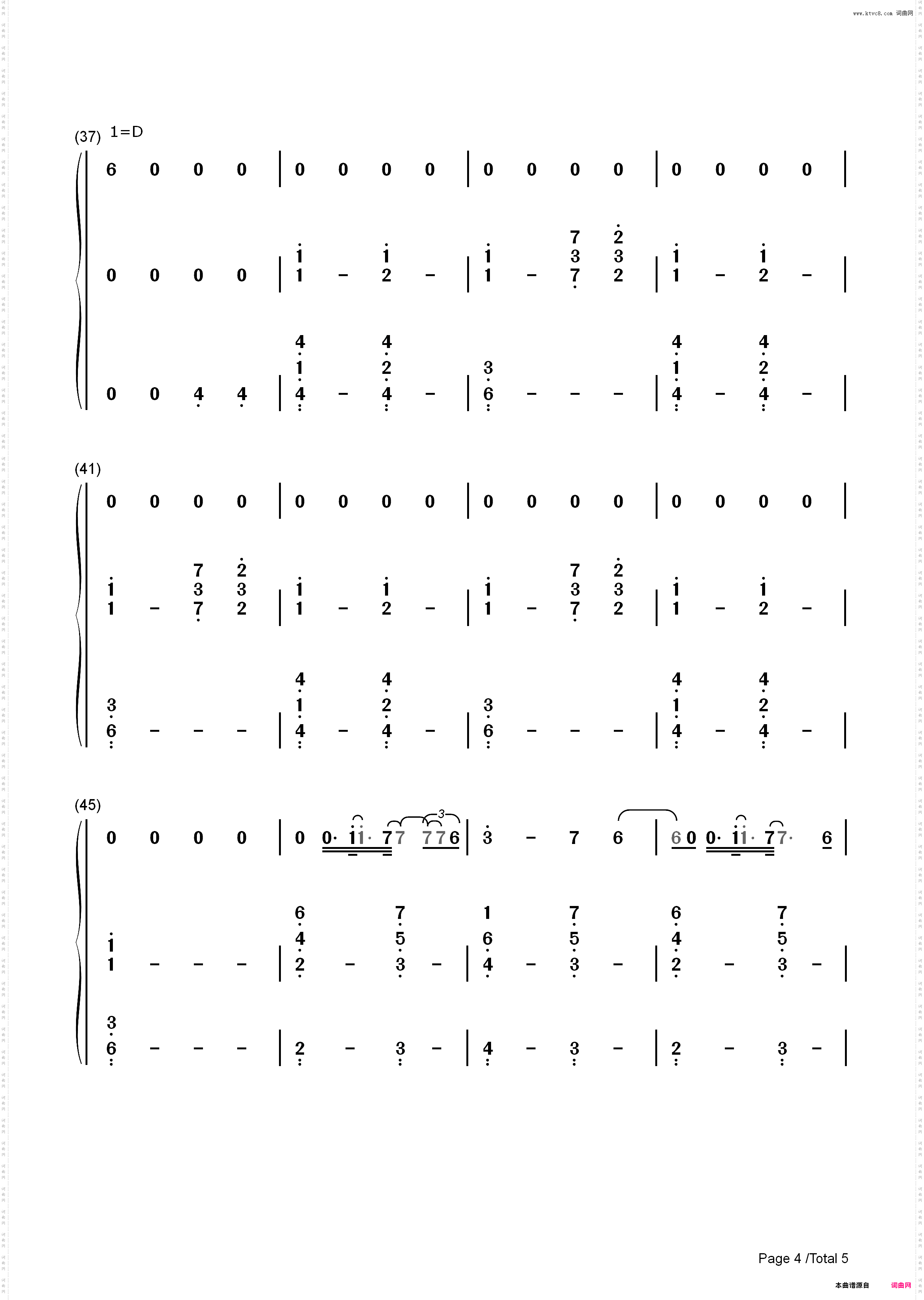 Trouble-Coldplay_简谱版
