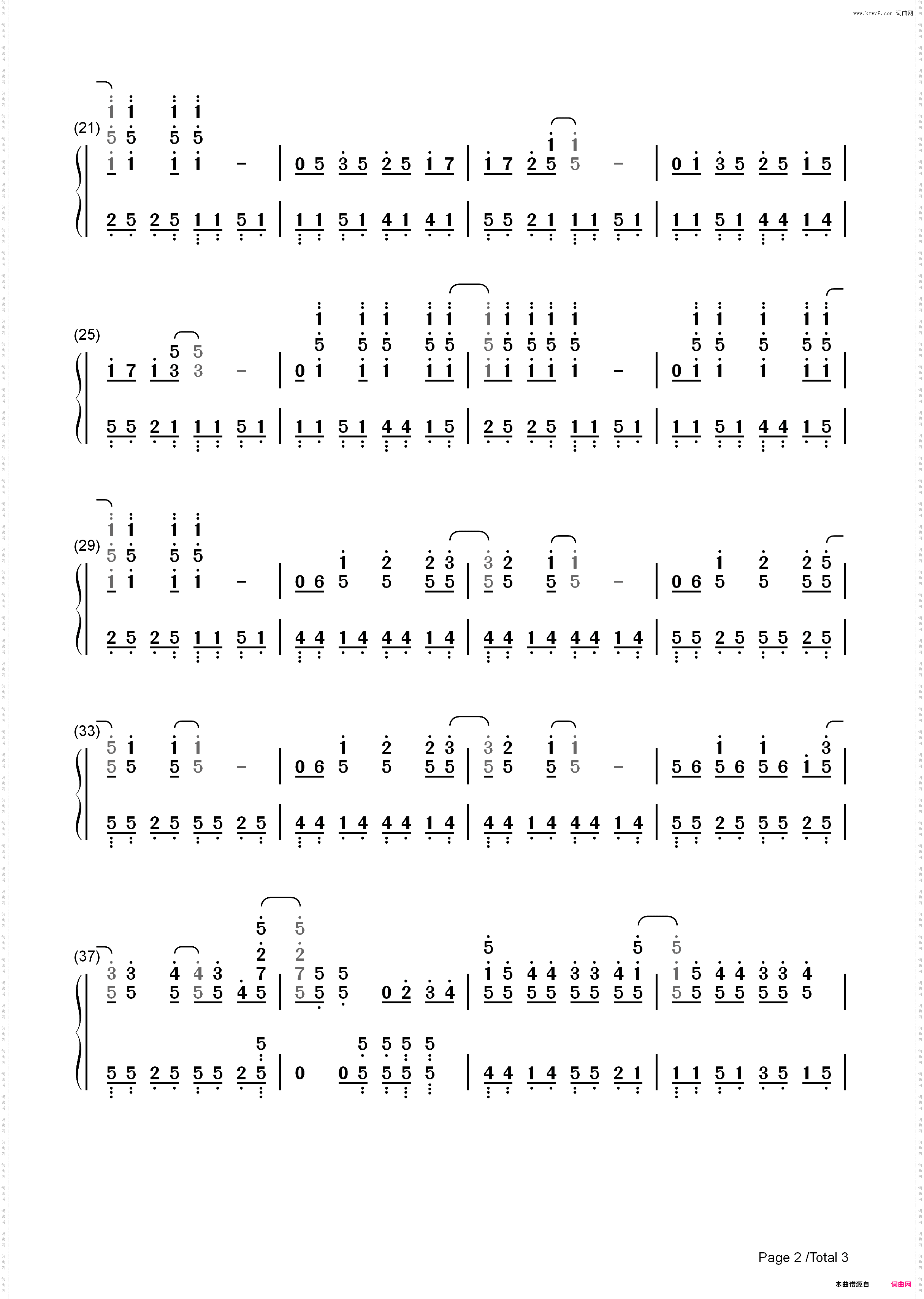 Cagayake!GIRLS-K-ON!片头曲_简谱版