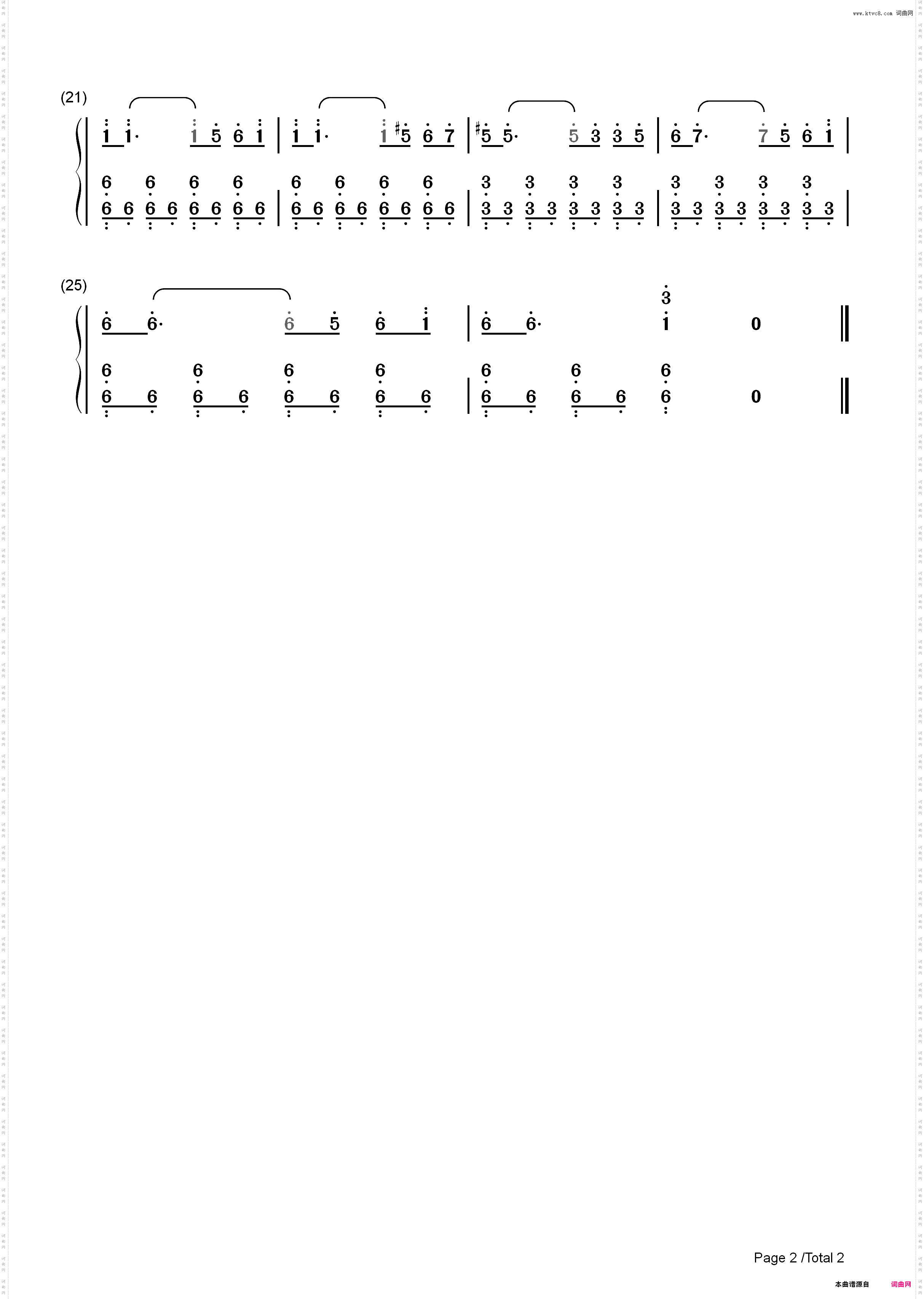 Love Runs Out-OneRepublic_简谱版