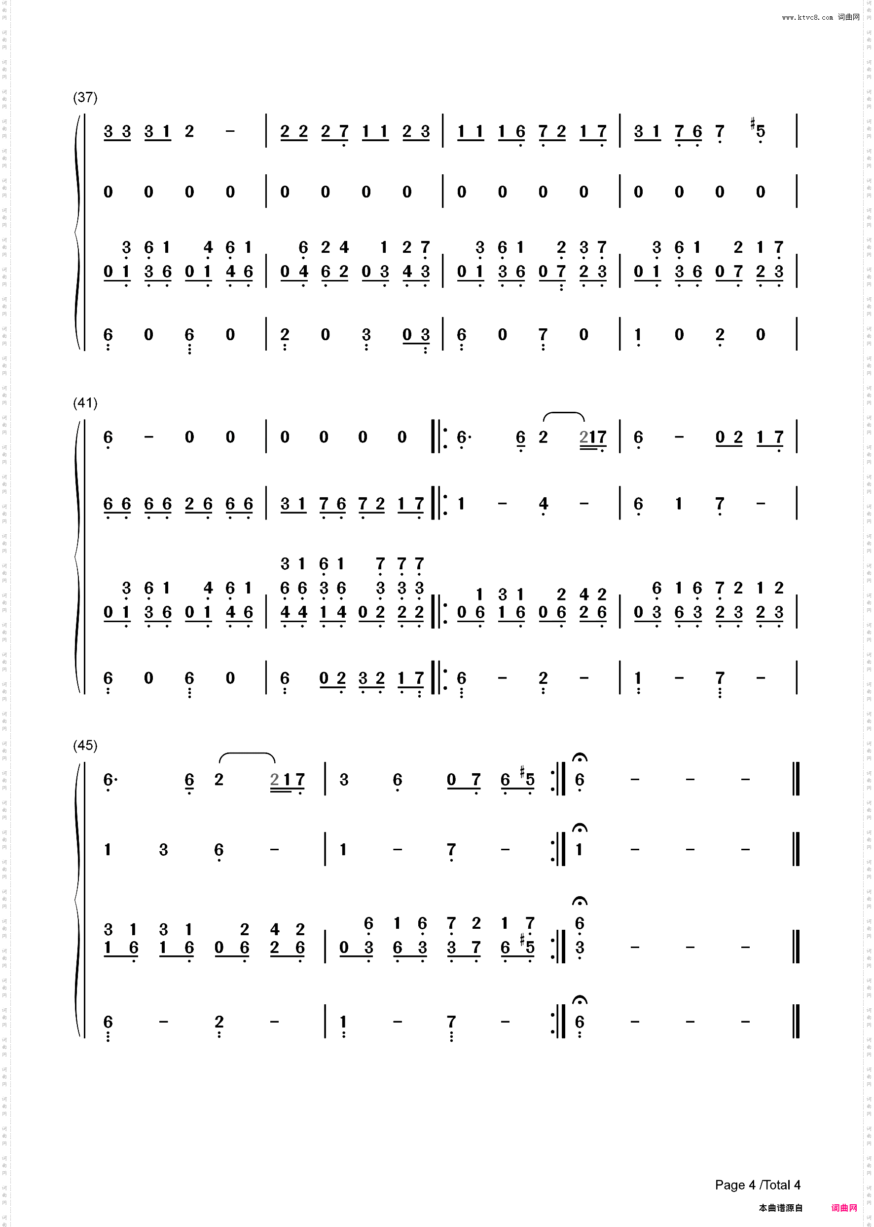 Vois Sur Ton Chemin-放牛班的春天 插曲_简谱版