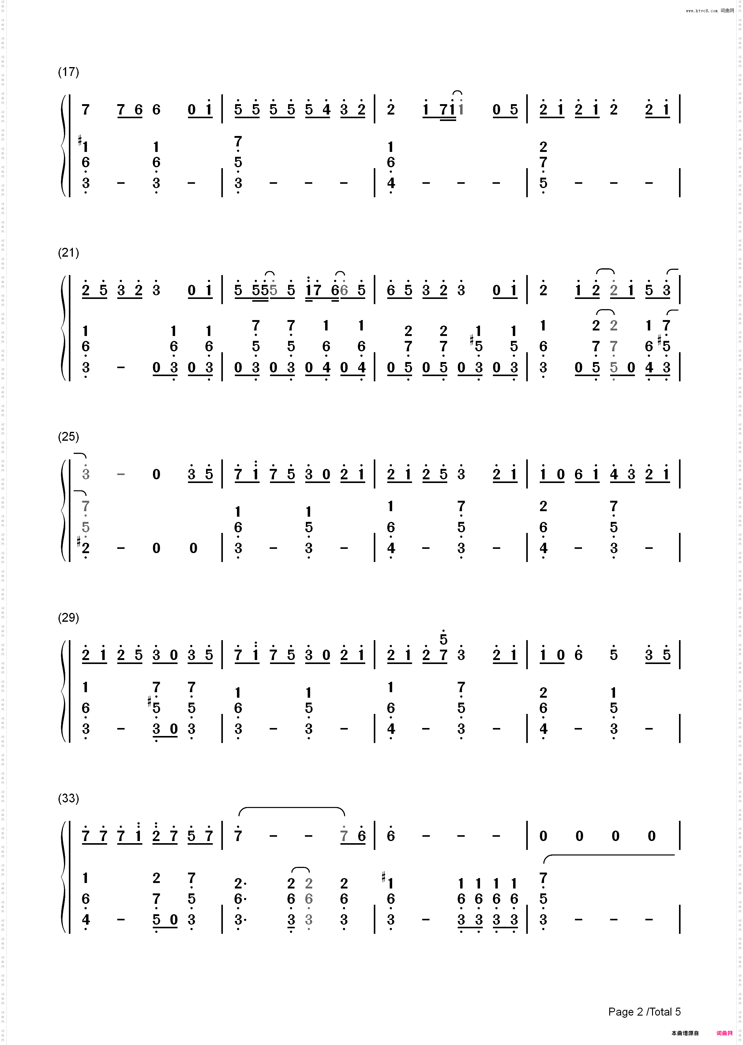 深海少女-初音ミク_简谱版