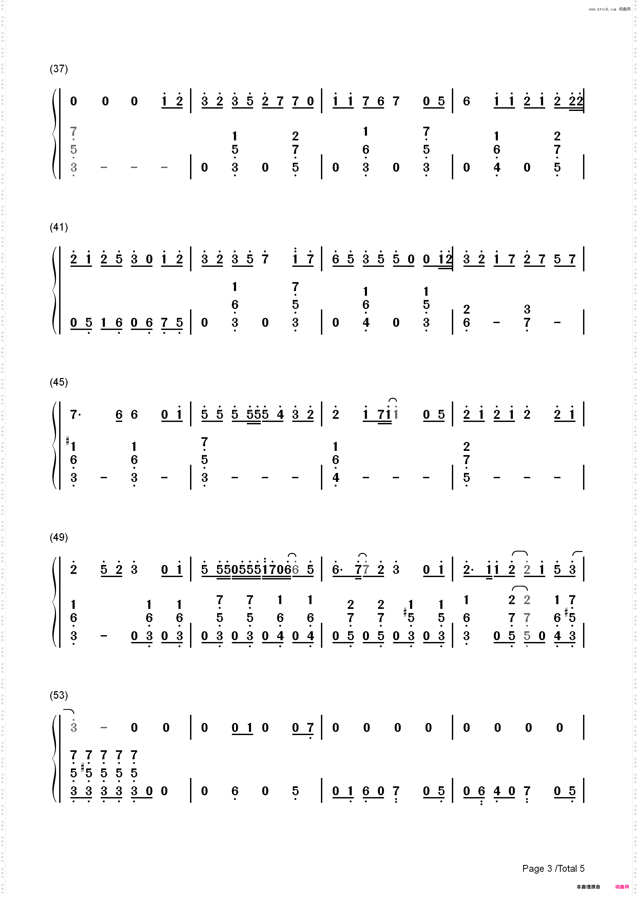 深海少女-初音ミク_简谱版