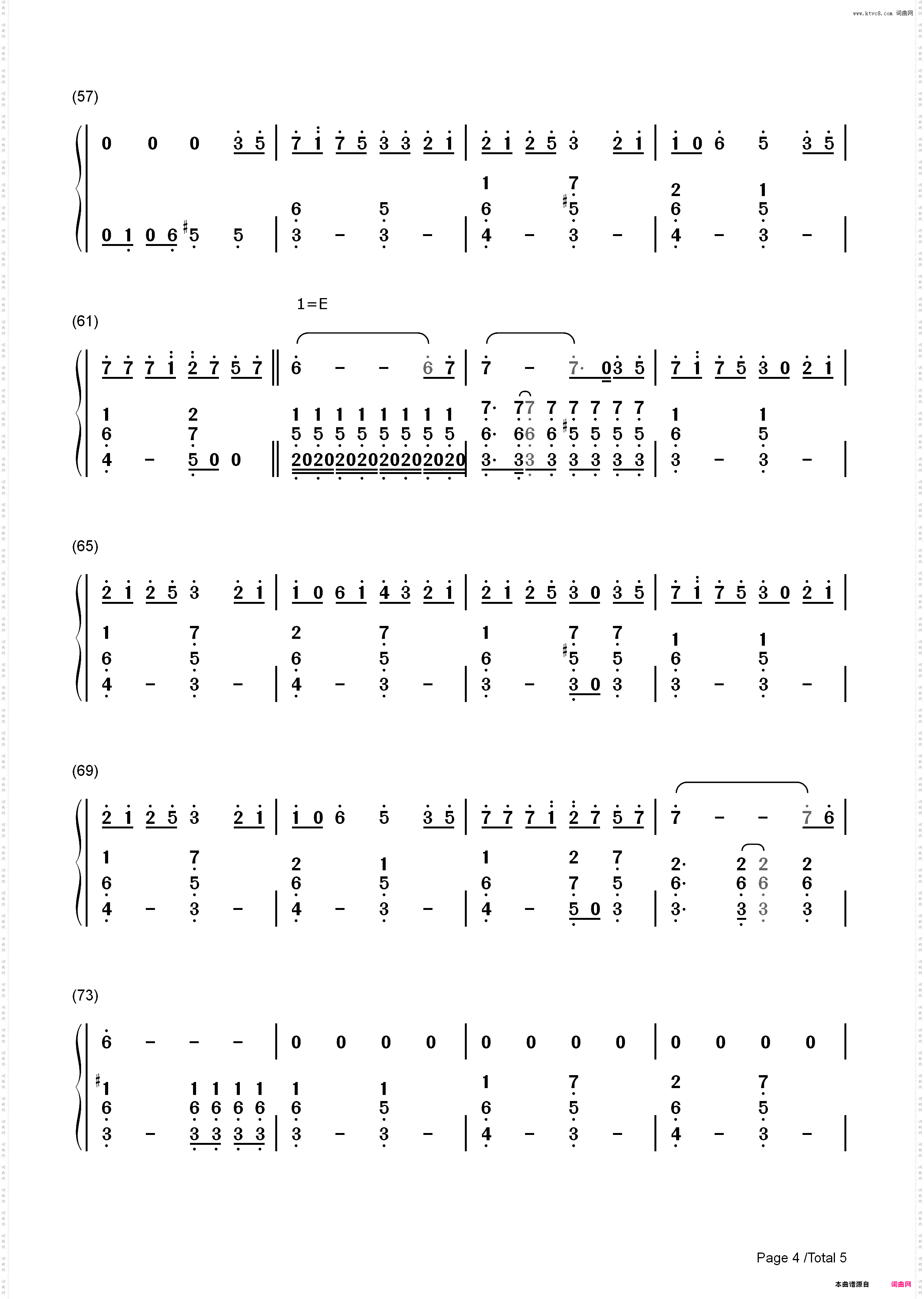 深海少女-初音ミク_简谱版