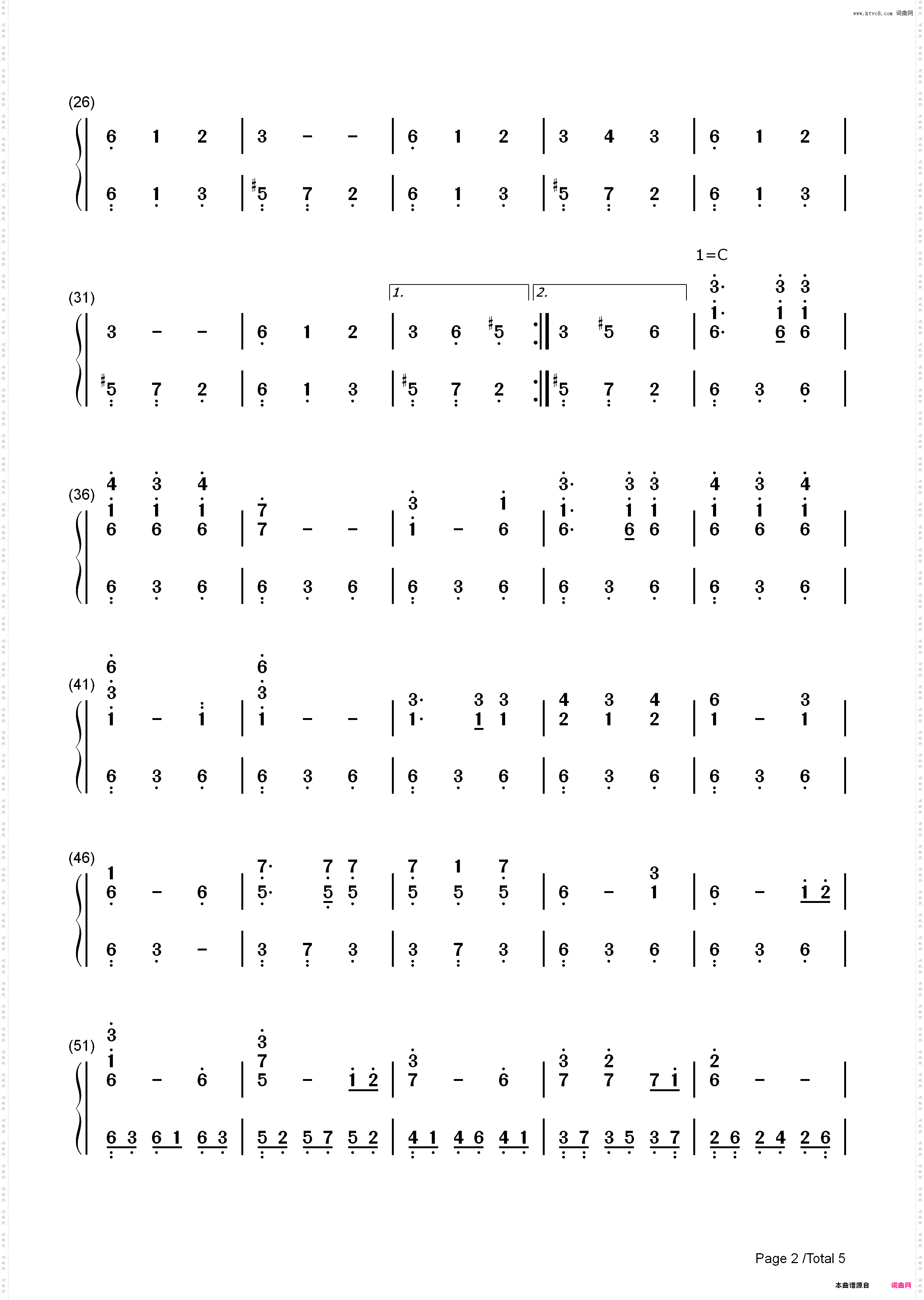 暗い森のサーカス-初音ミク 鏡音リン レン_简谱版