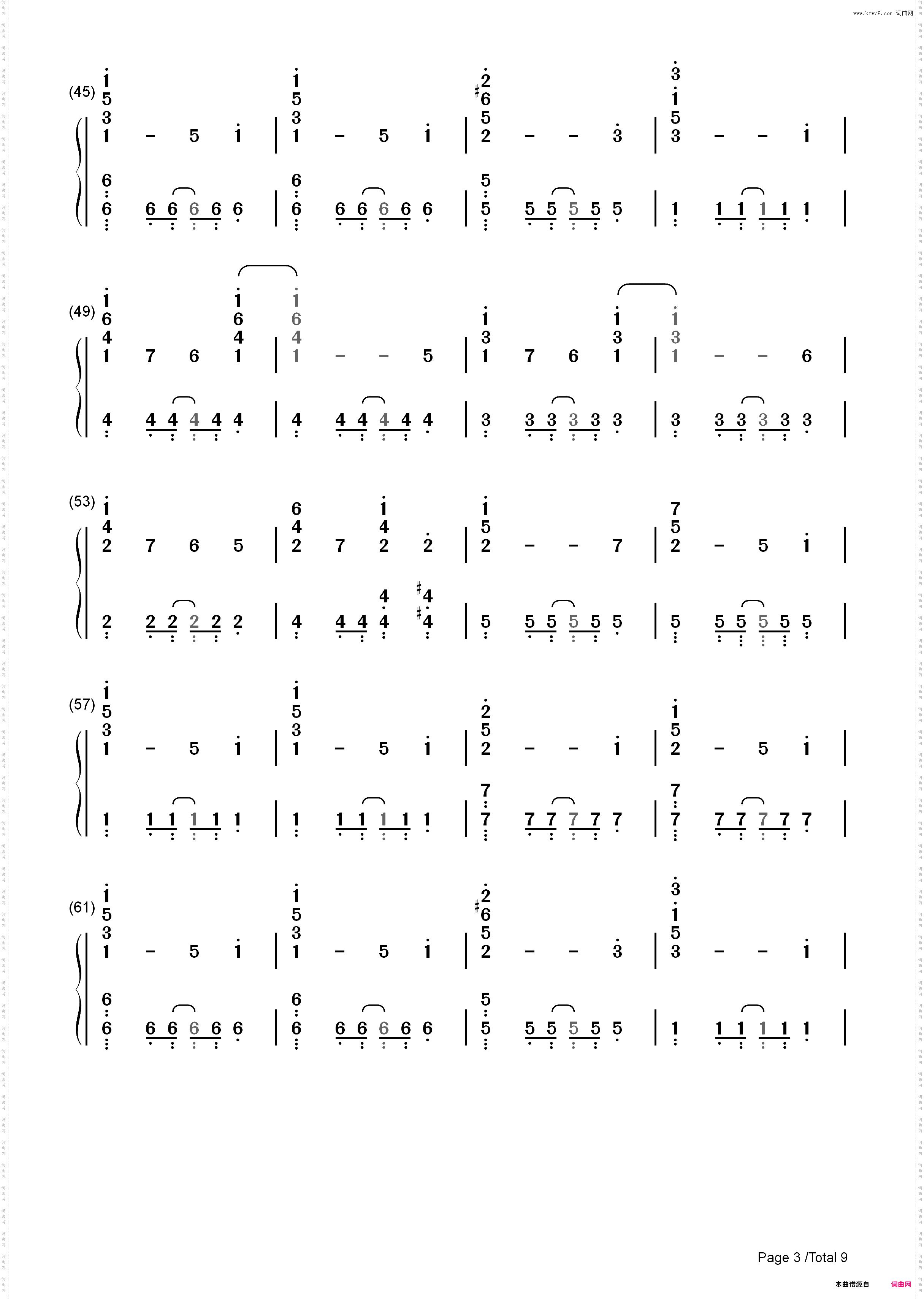 U&I-けいおん!OST-轻音少女 OST_简谱版