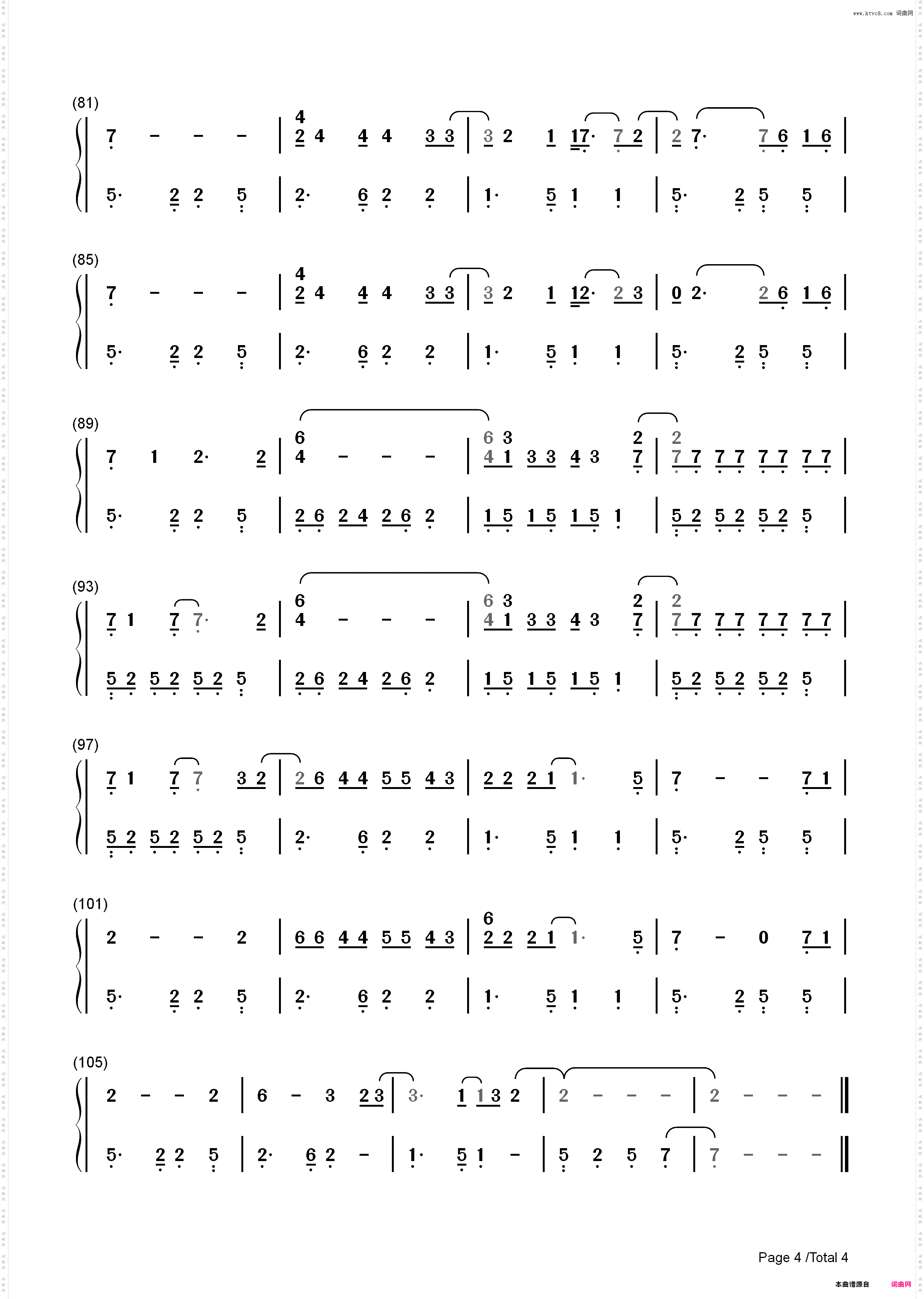 Wicked Game-Chris Isaak_简谱版