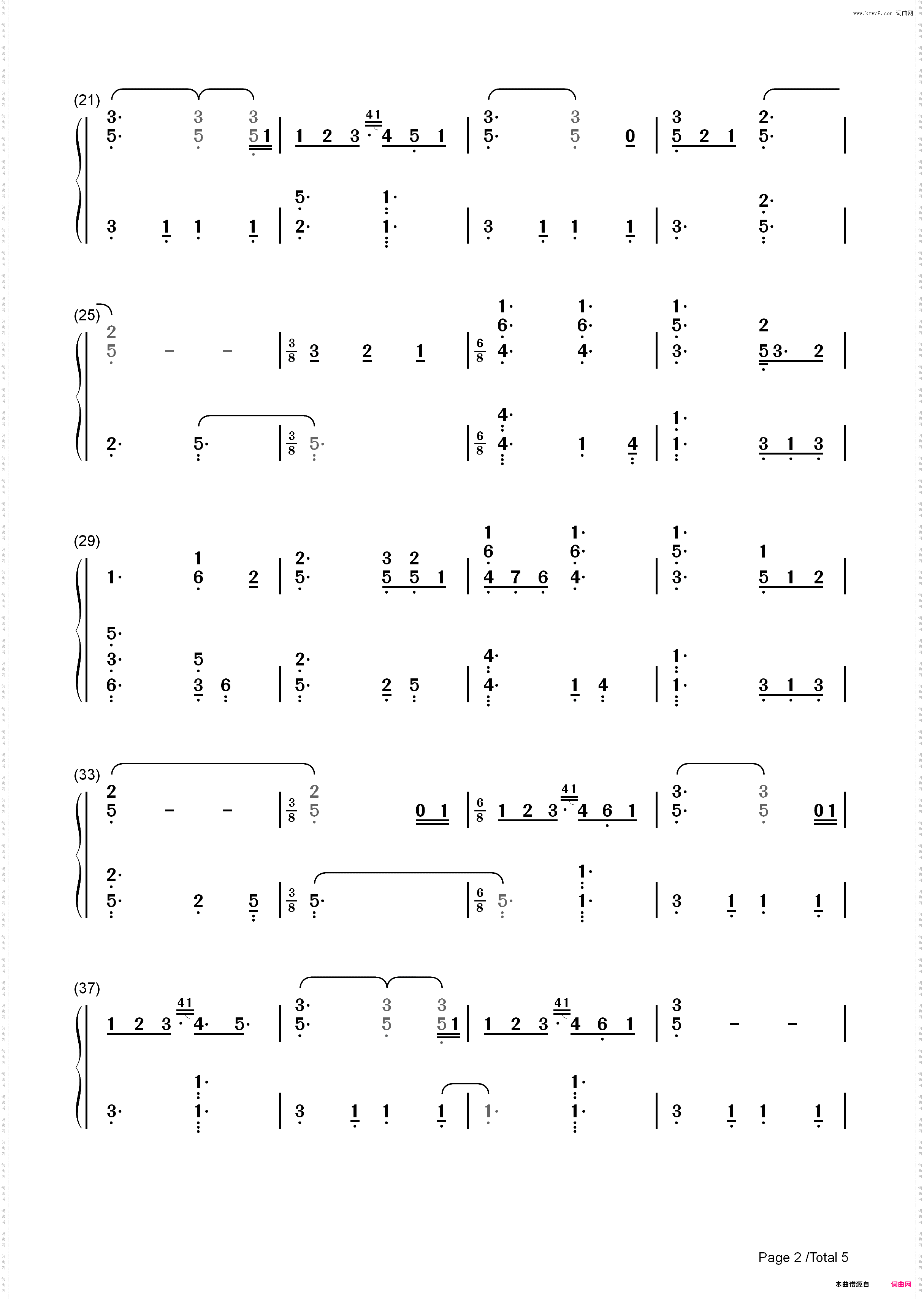I Wont Give Up-Jason Mraz_简谱版