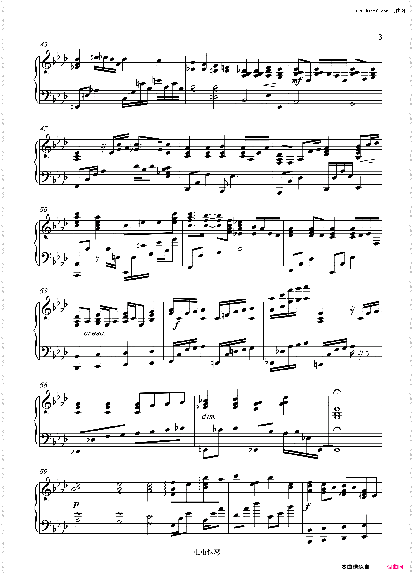 落叶归根_原版完整伴奏谱