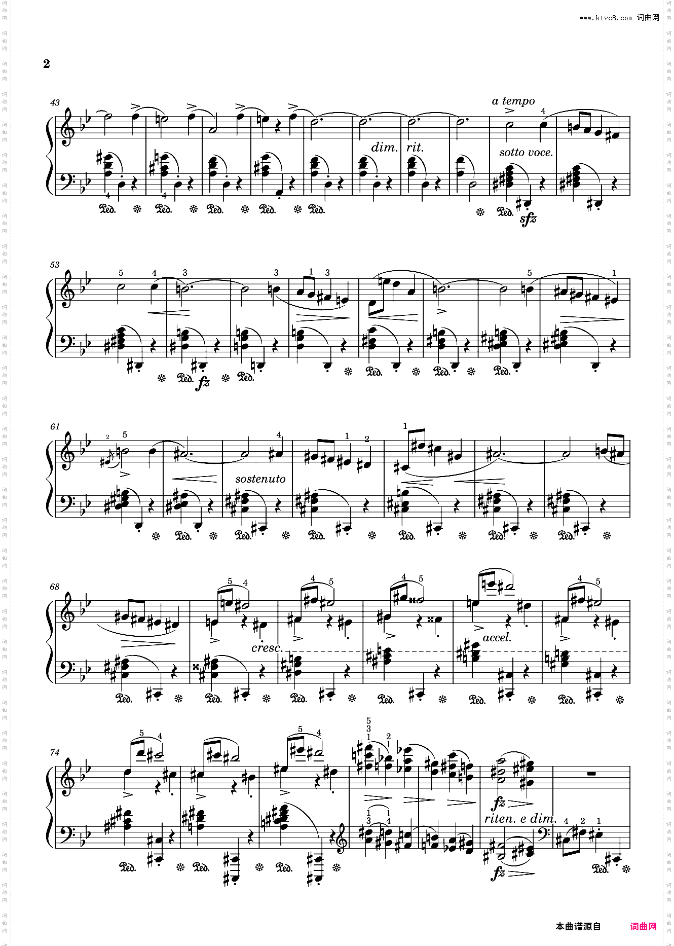 肖邦g小调夜曲 Nocturne Op· 15 No· 3