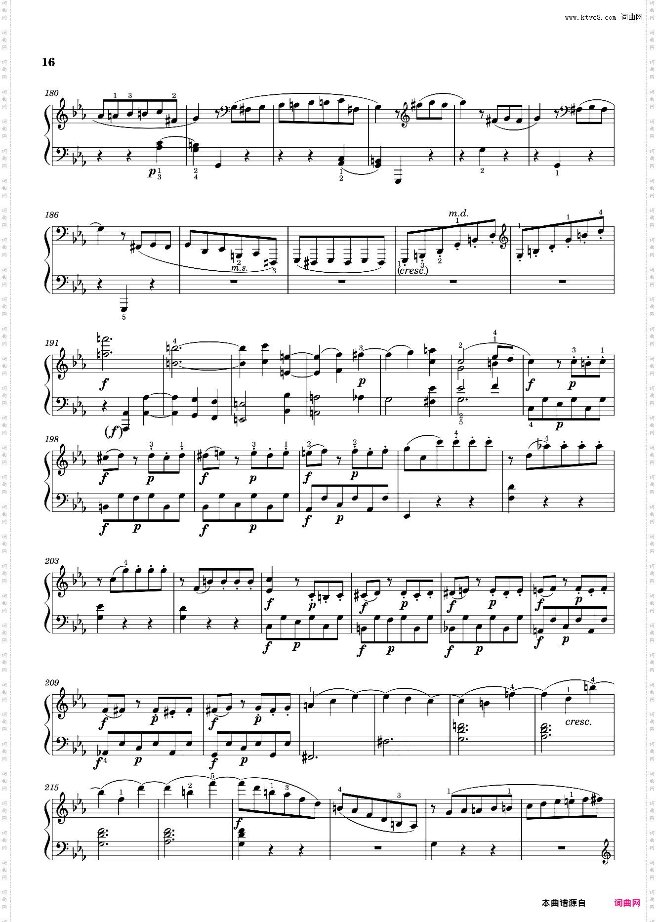 莫扎特C小调第十四钢琴奏鸣曲 Sonata No· 14, 3rd Movement K· 457