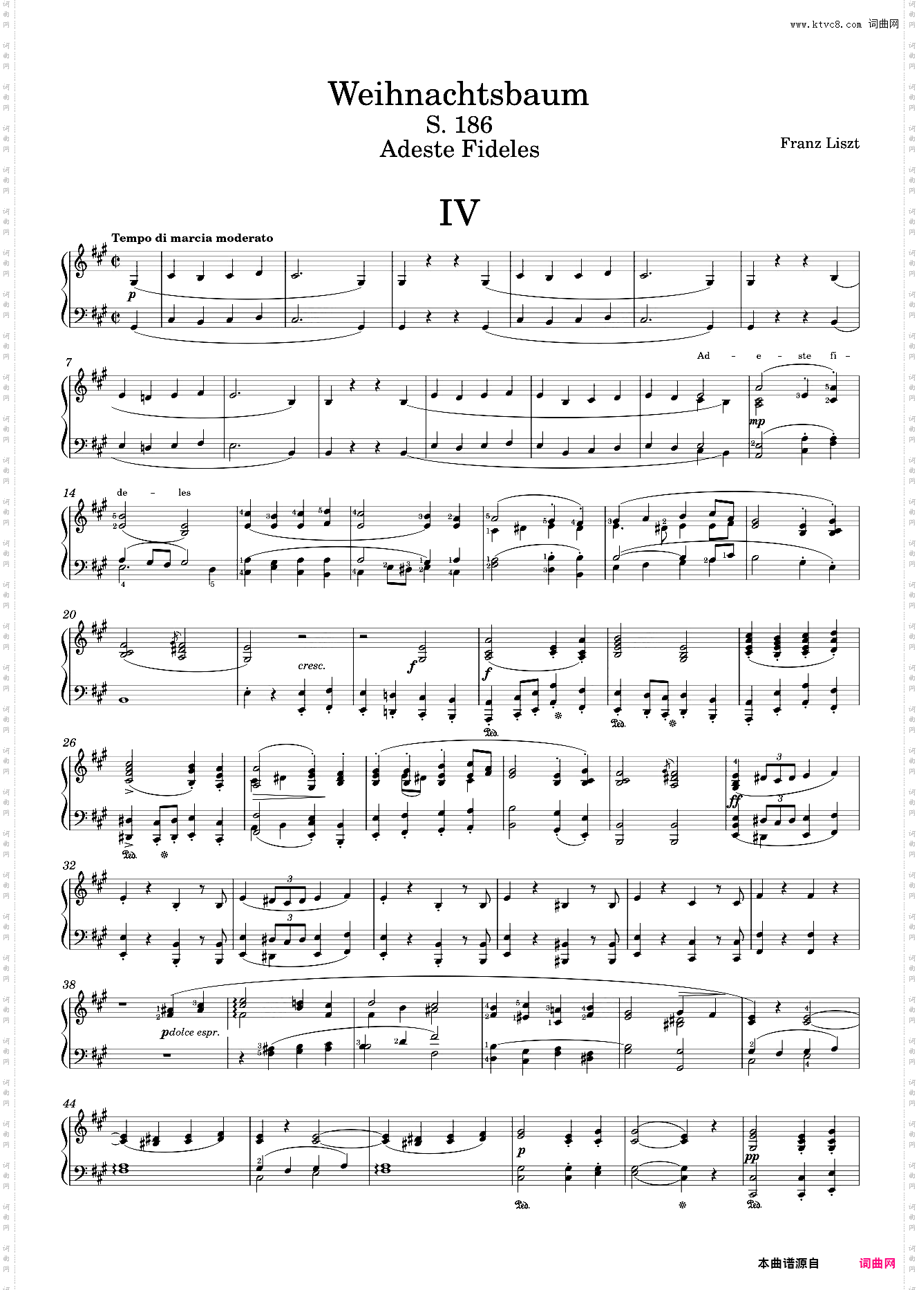 Weihnachtsbaum No· 4 Adeste Fideles