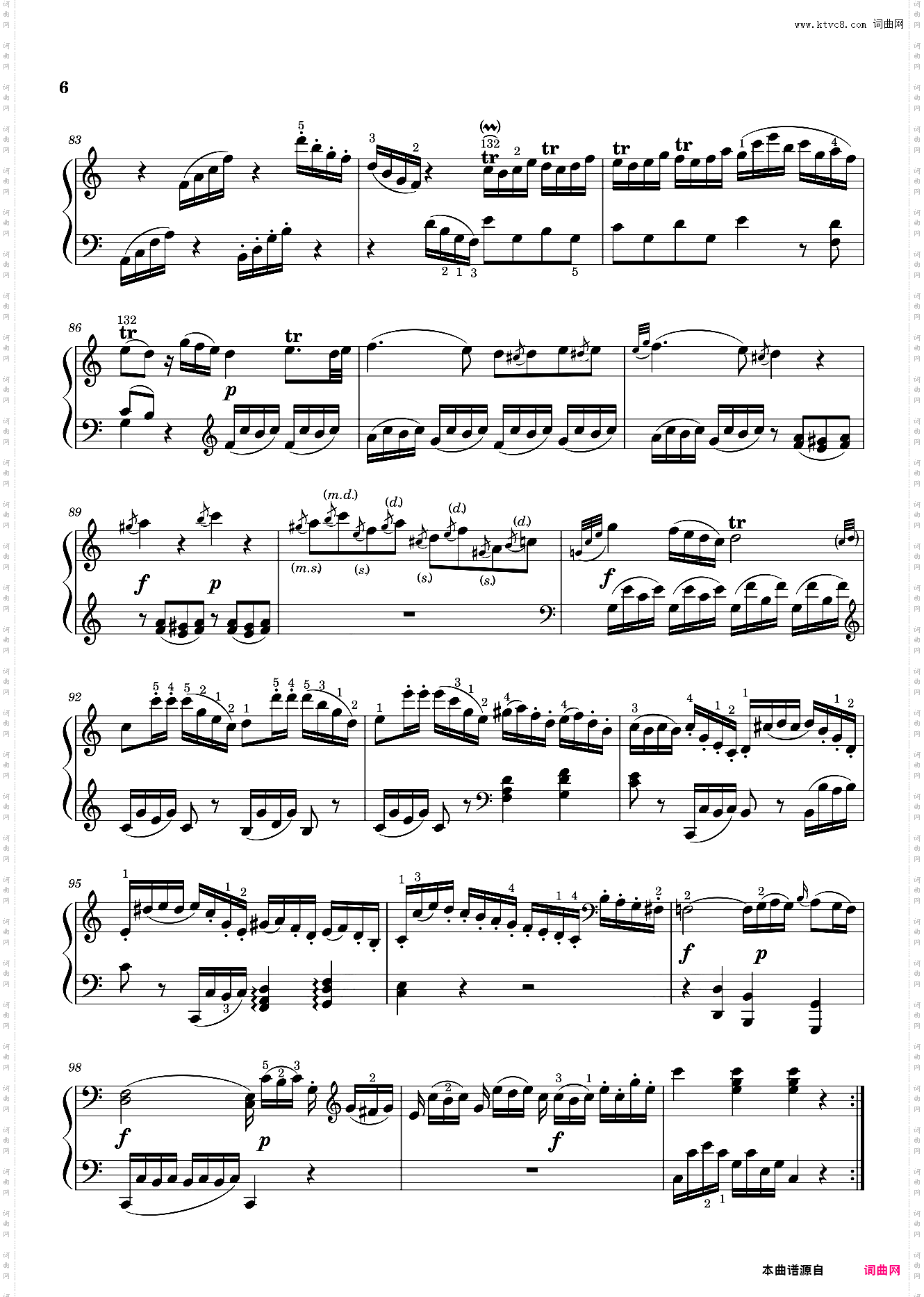 莫扎特第一钢琴奏鸣曲 Sonata No· 1, 1st Movement K· 279
