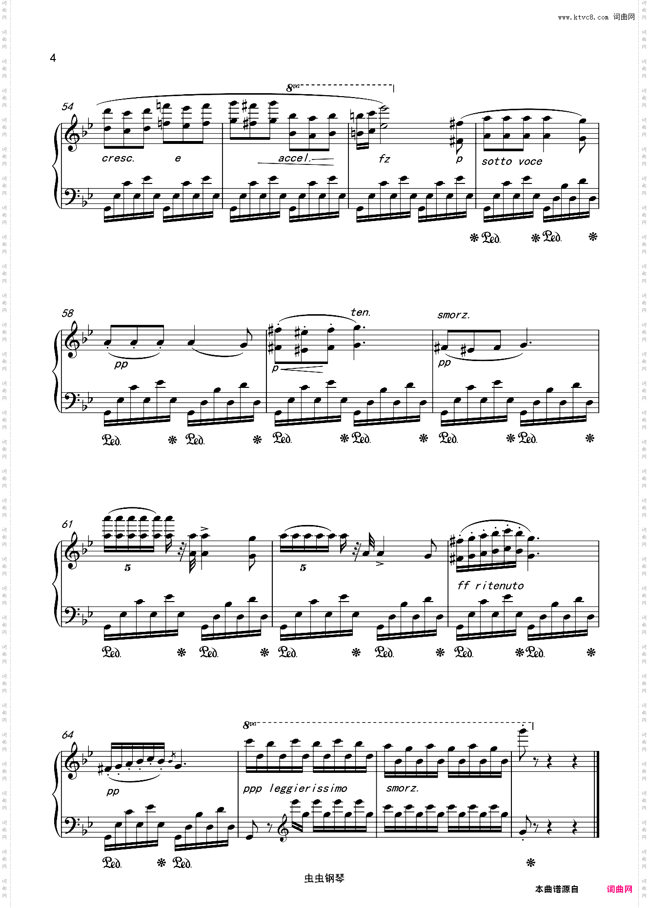 肖邦练习曲 Op·10 No·9 冲动练习曲_g小调完美转调版