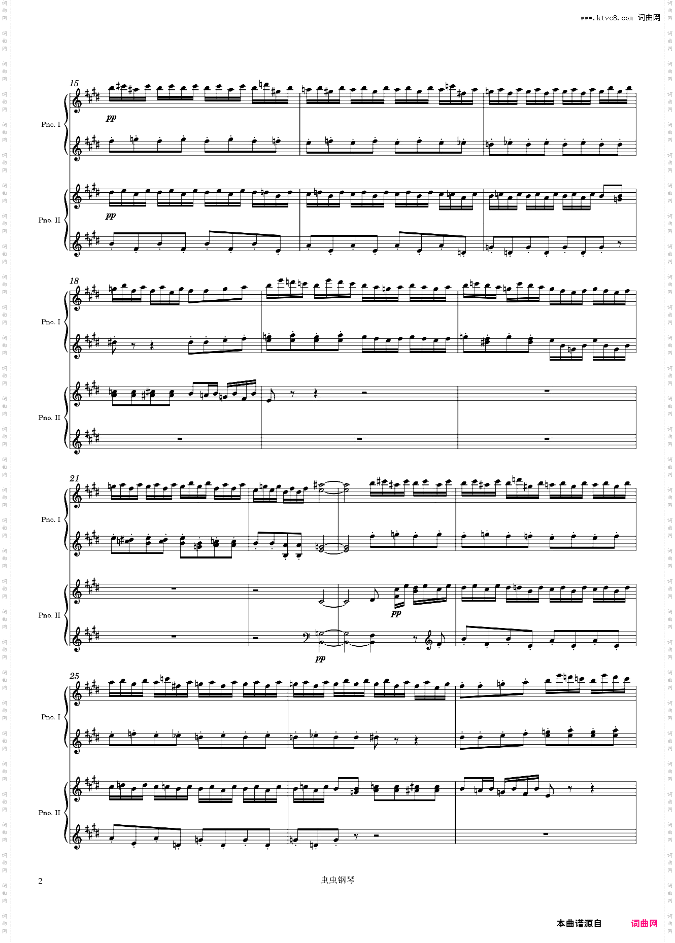 Mendelssohn Overture from A Midsummer's Night Dream Incidental Music, Op· 61, Arr· for 2 pianos