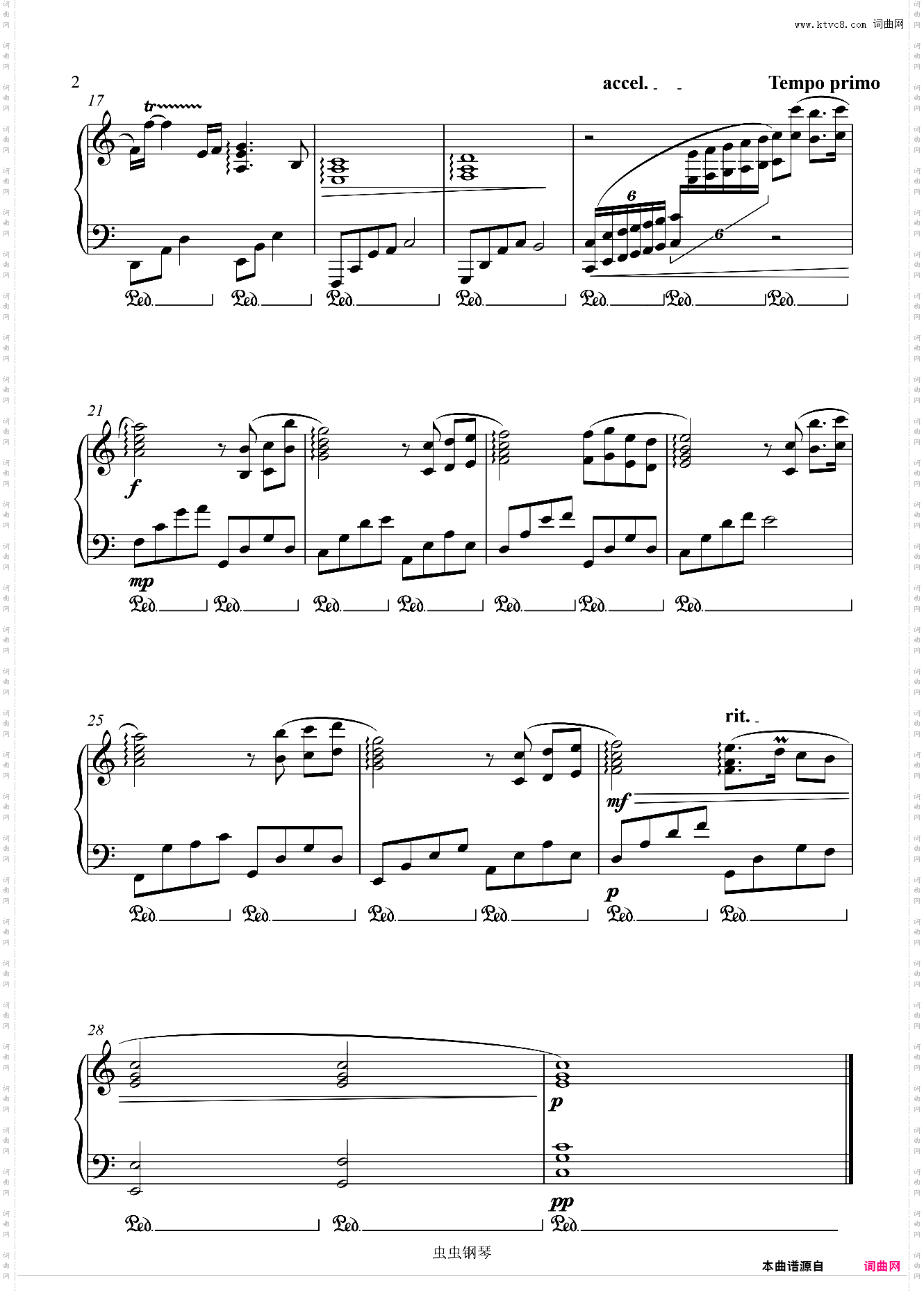 《Love Theme》Key C版本