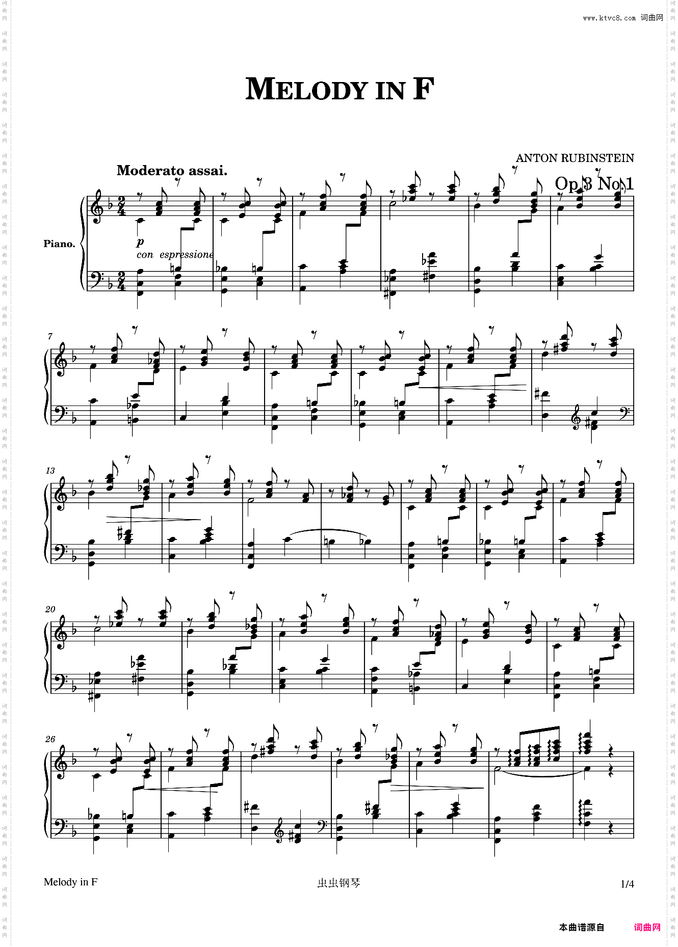 2 Mélodies, Op·3 – Anton Rubinstein