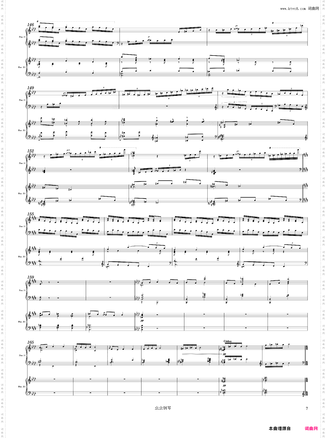 Dupré Fantaisie in B Minor 2nd Movement Arr· for 2 pianos