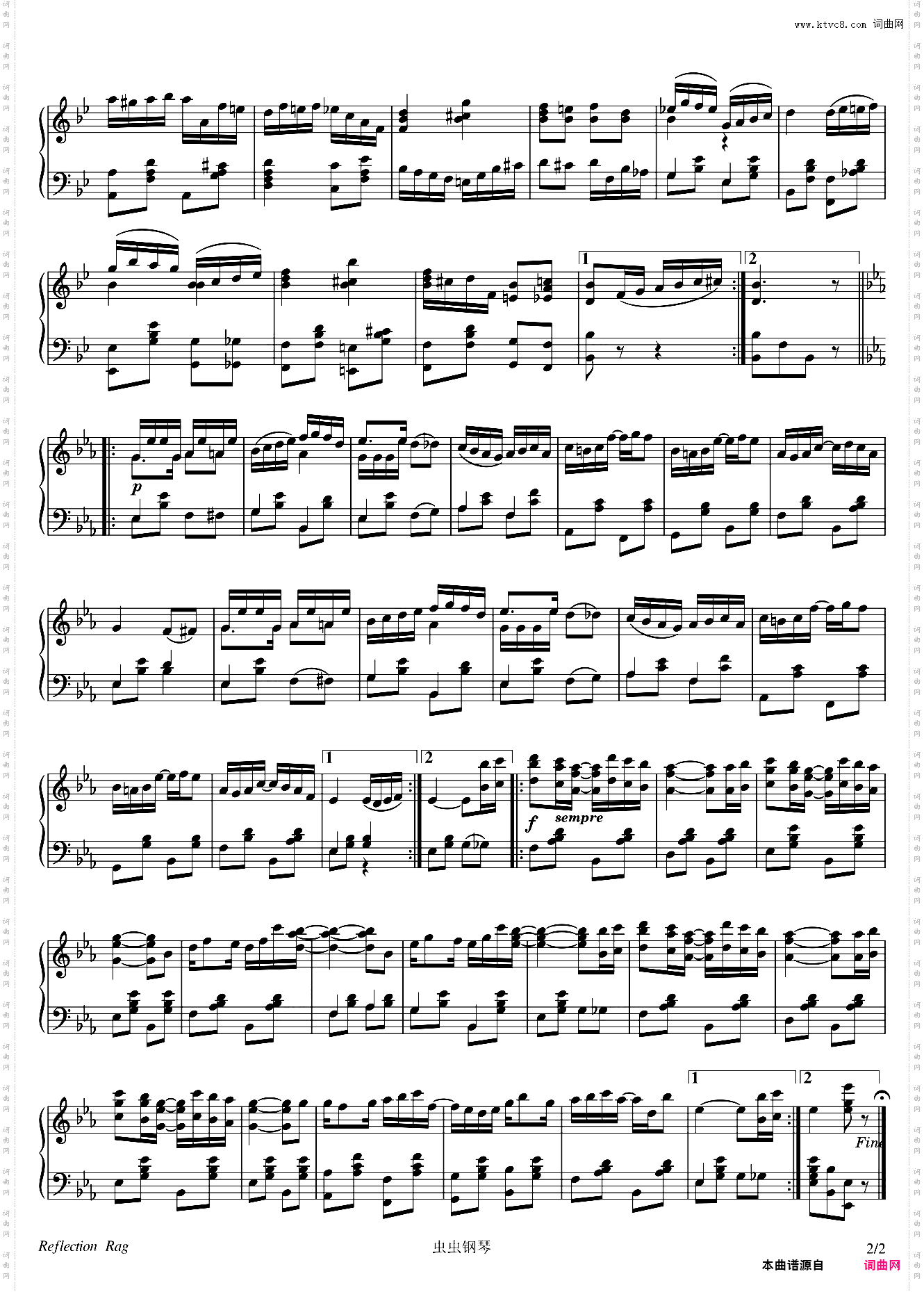 Reflection Rag - Scott Joplin - 1917