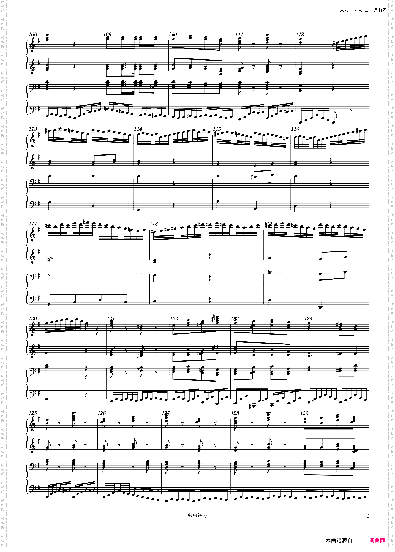Mozart: Andante with 5 Variations, K·501 for Piano Duet