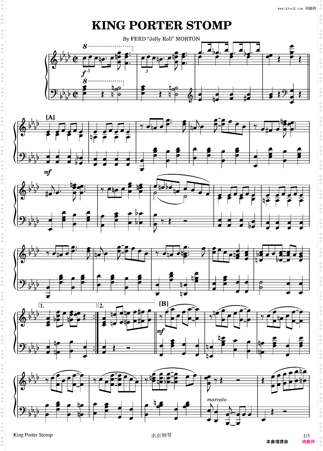 King Porter Stomp - Jelly Roll Morton - Melrose edition