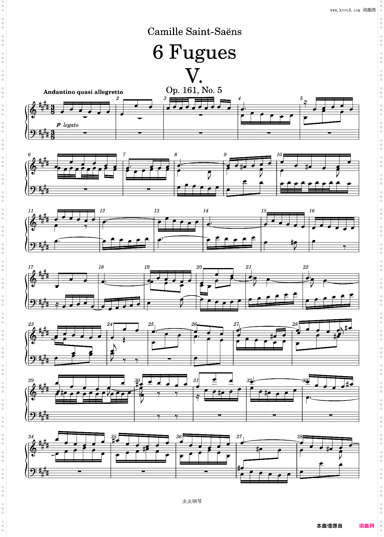 Saint-Sa?ns: Six Fugues, Op· 161, No· 5