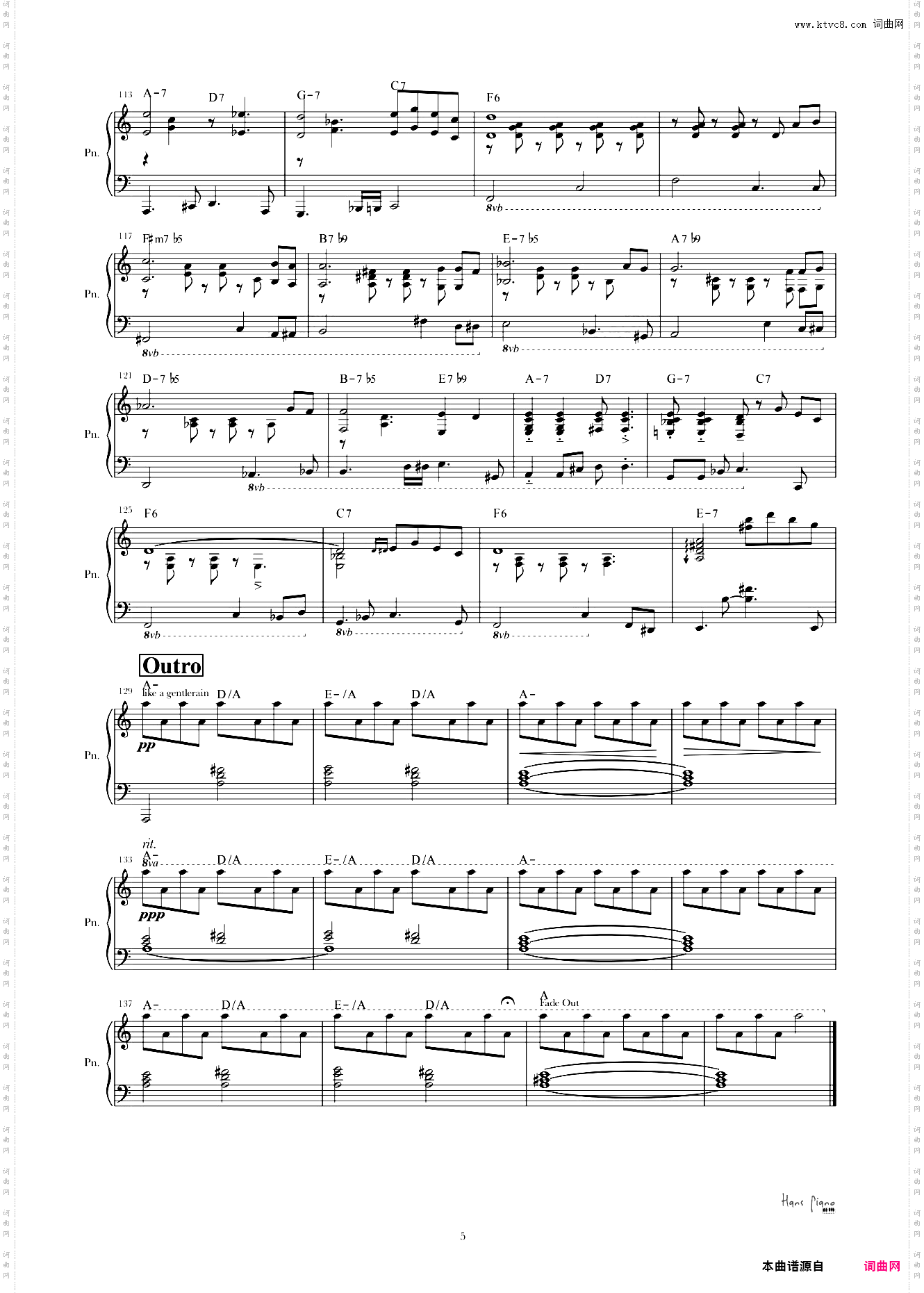 Gentle Rain【免费】【爵士标准曲】泽大大 Hans piano