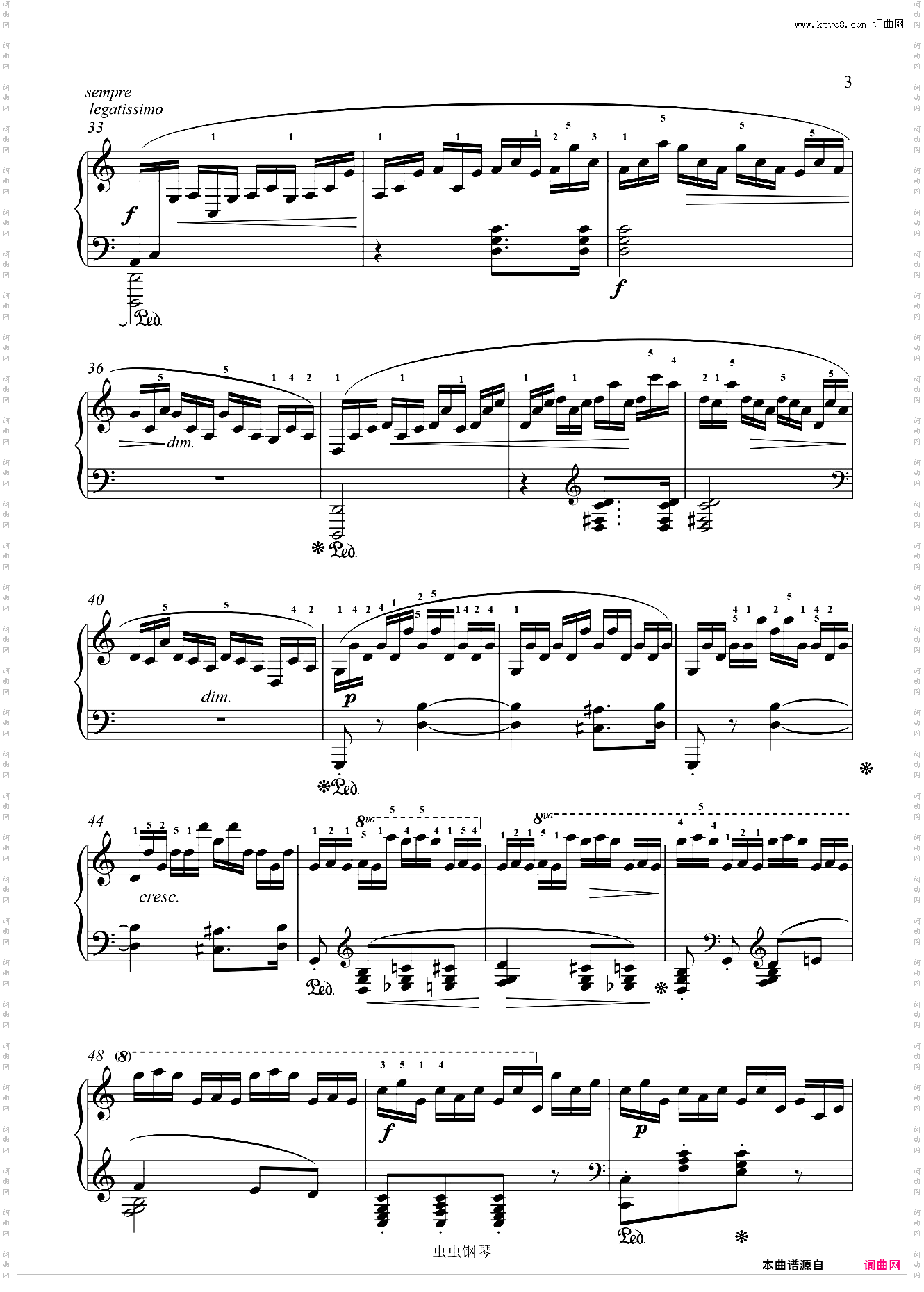 肖邦练习曲Op·10 No·5 黑键练习曲 C调白键版 完美转调带指法