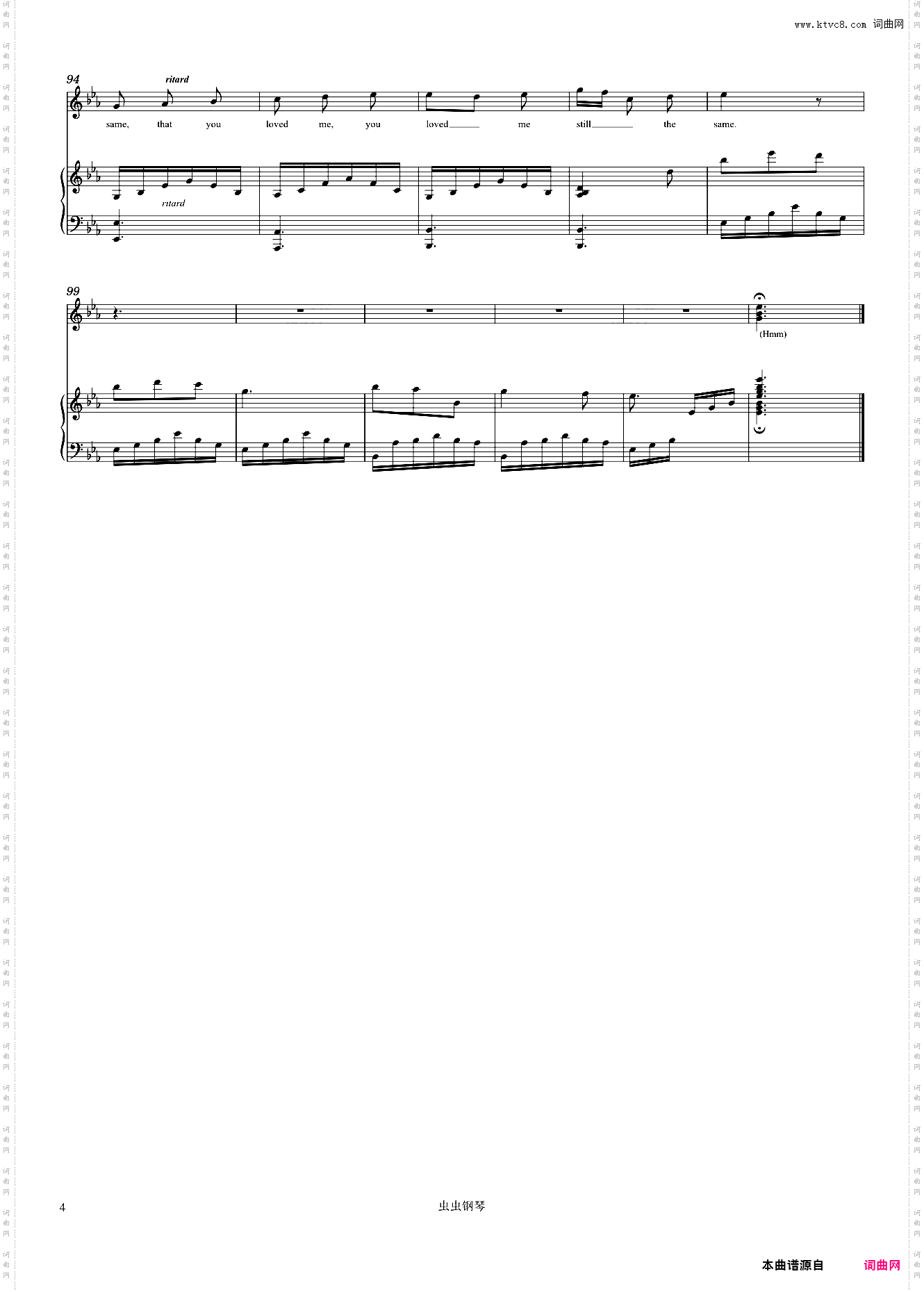 I Dreamt That I Dwelt in Marble Halls Soprano solo with piano