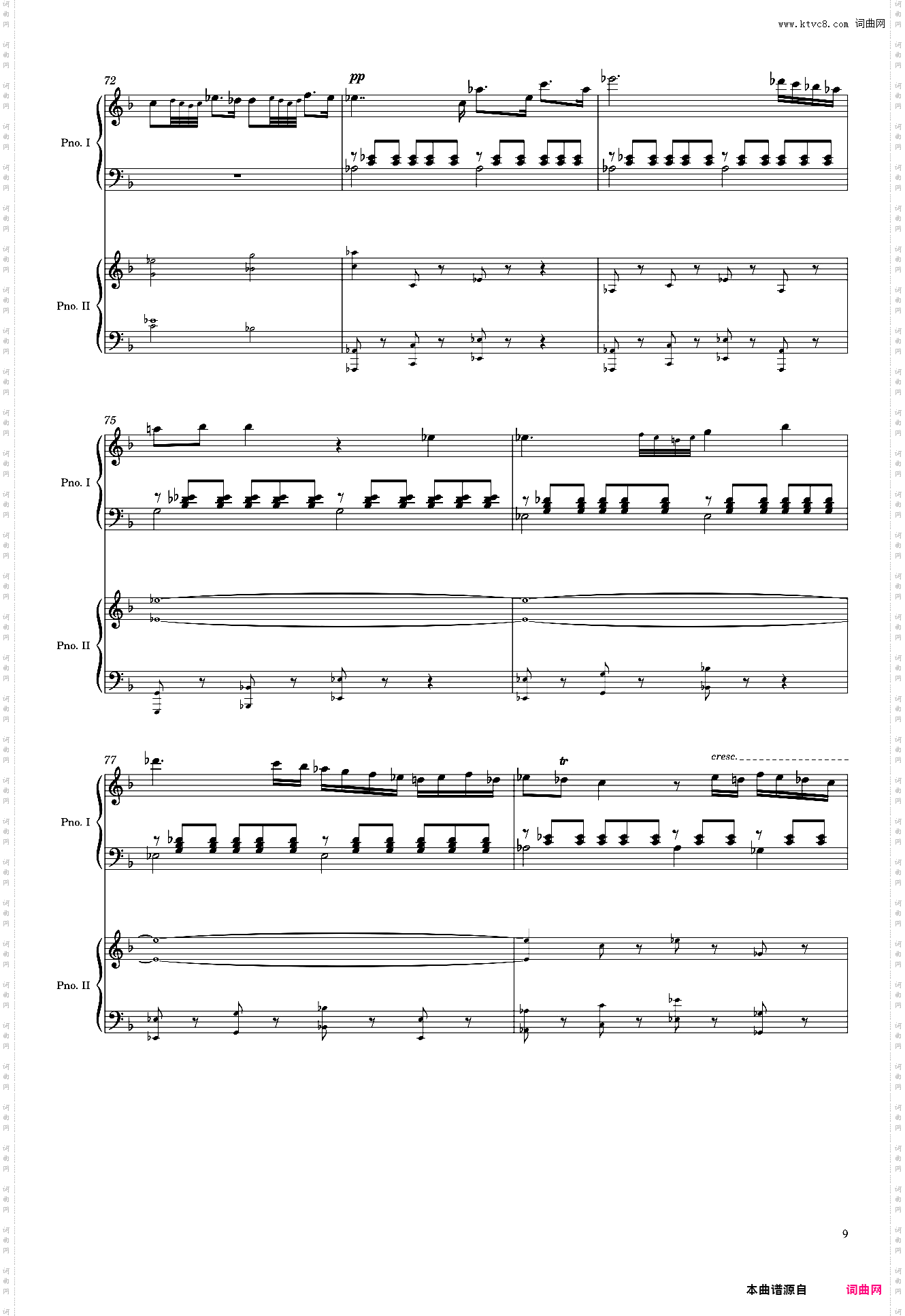Mozart Piano Concerto No· 21, K467, 2nd Mvmt Arr· for 2 pianos