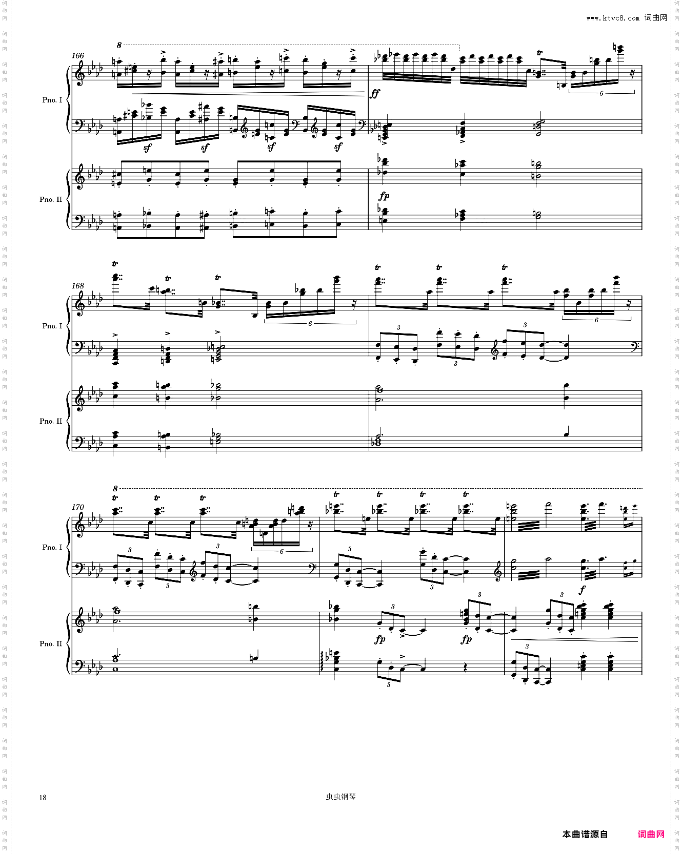 Brahms Piano Concerto No· 2, 1st Movement arr· for 2 pianos