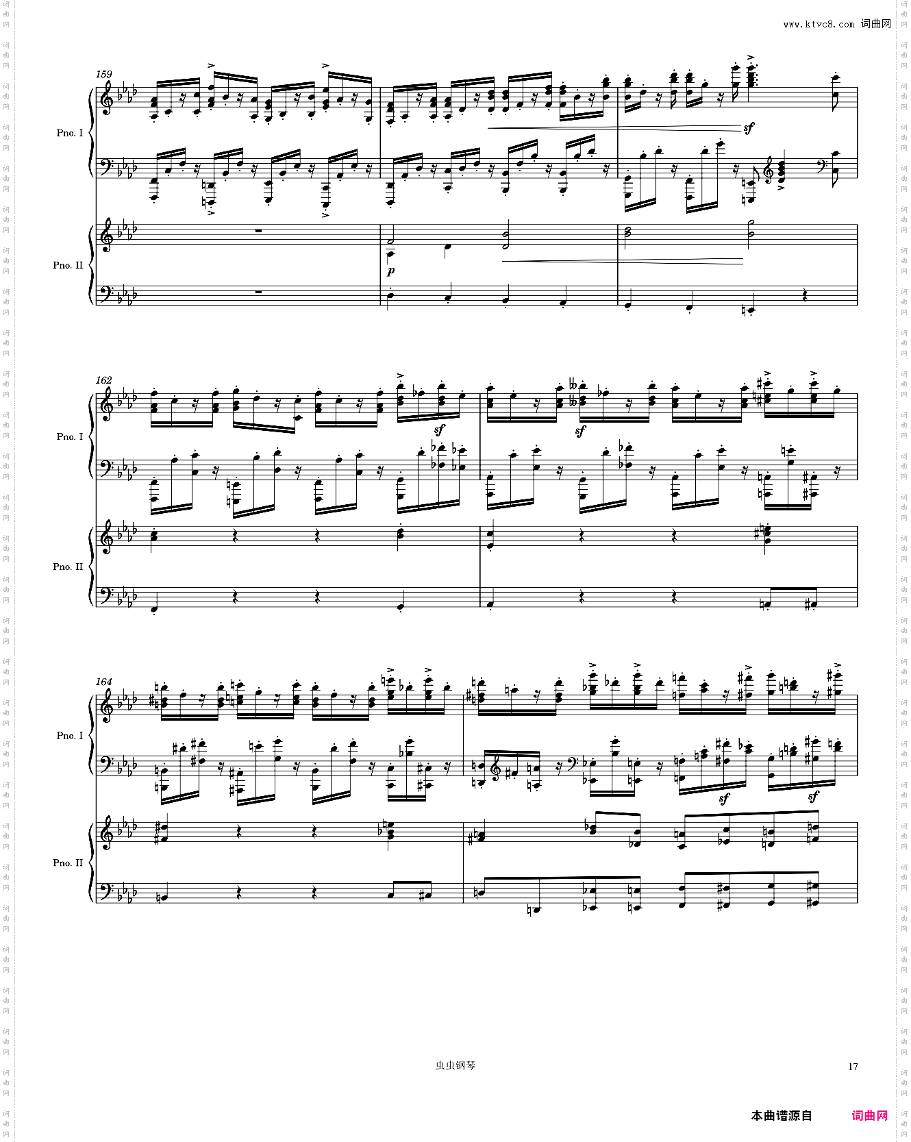 Brahms Piano Concerto No· 2, 1st Movement arr· for 2 pianos