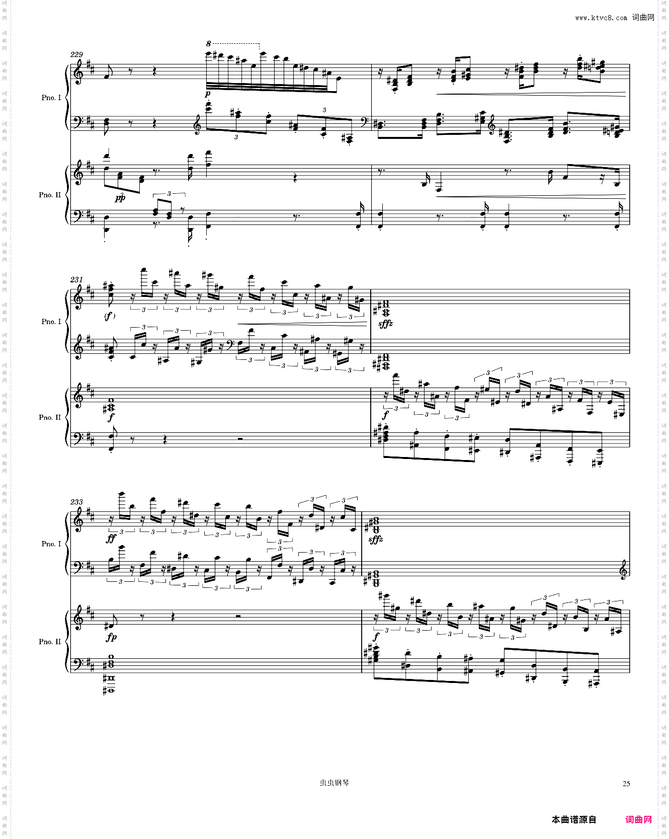 Brahms Piano Concerto No· 2, 1st Movement arr· for 2 pianos