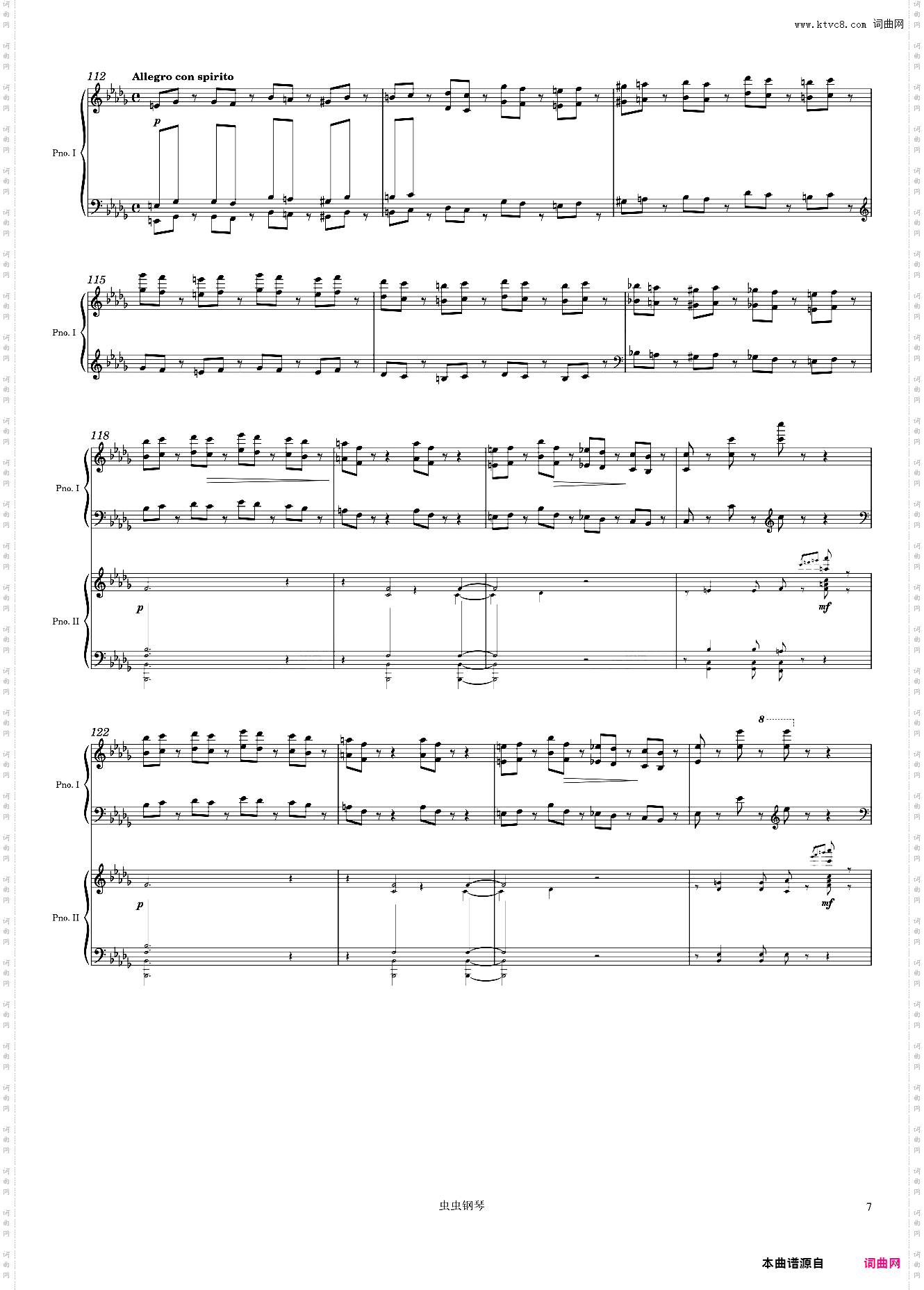 Tchaikovsky Piano Concerto No· 1, 1st Mvmt arr· for 2 pianos