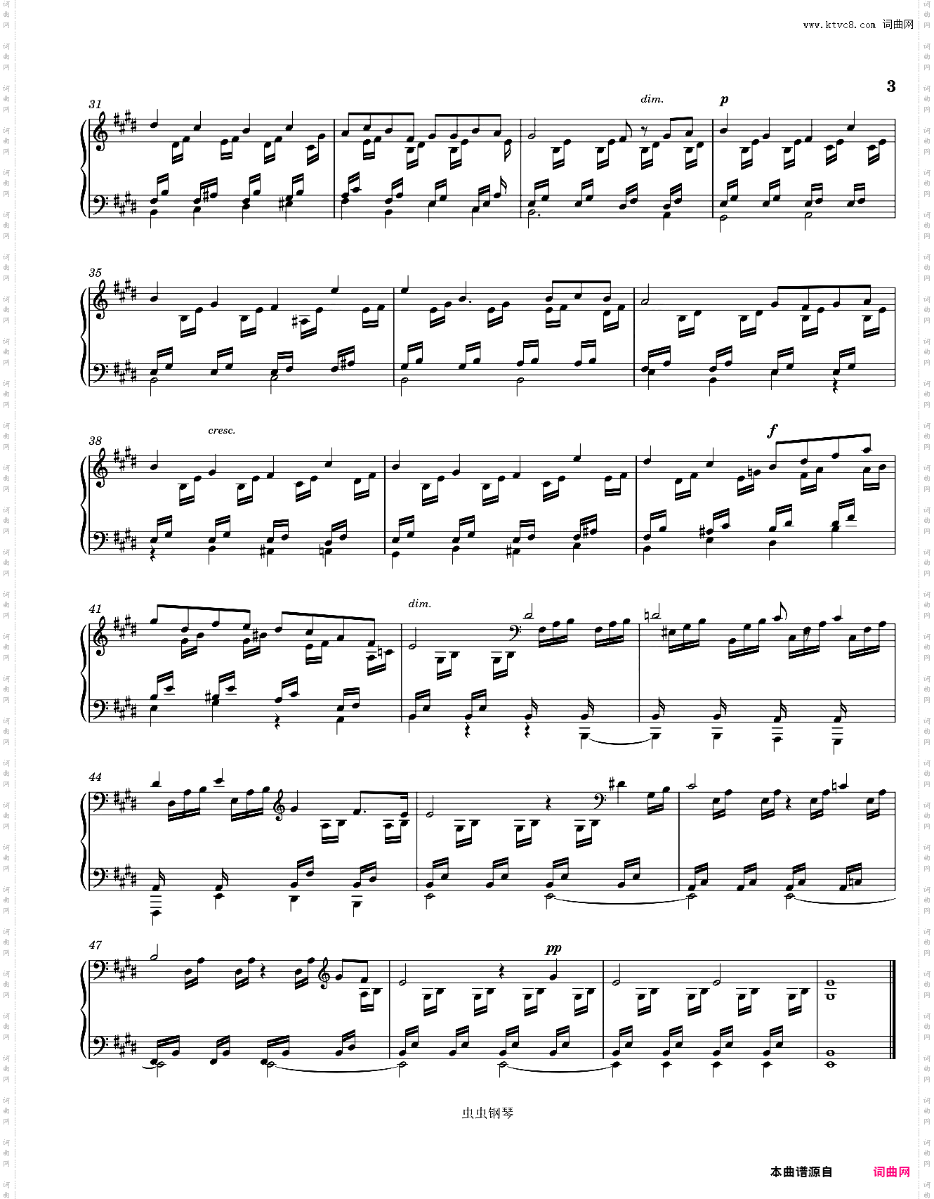 Mendelssohn Songs Without Words No· 1 Piano solo