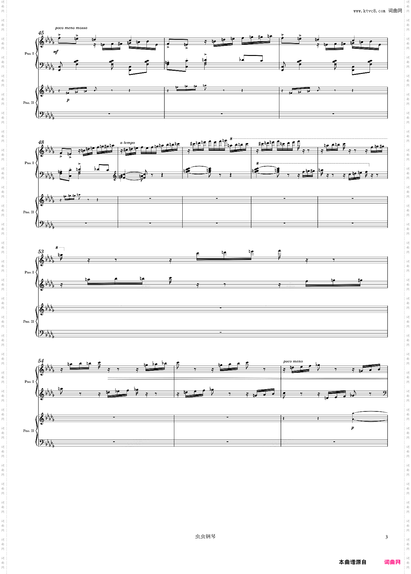 Tchaikovsky Piano Concerto No· 1, 3rd Mvmt arr· for 2 pianos