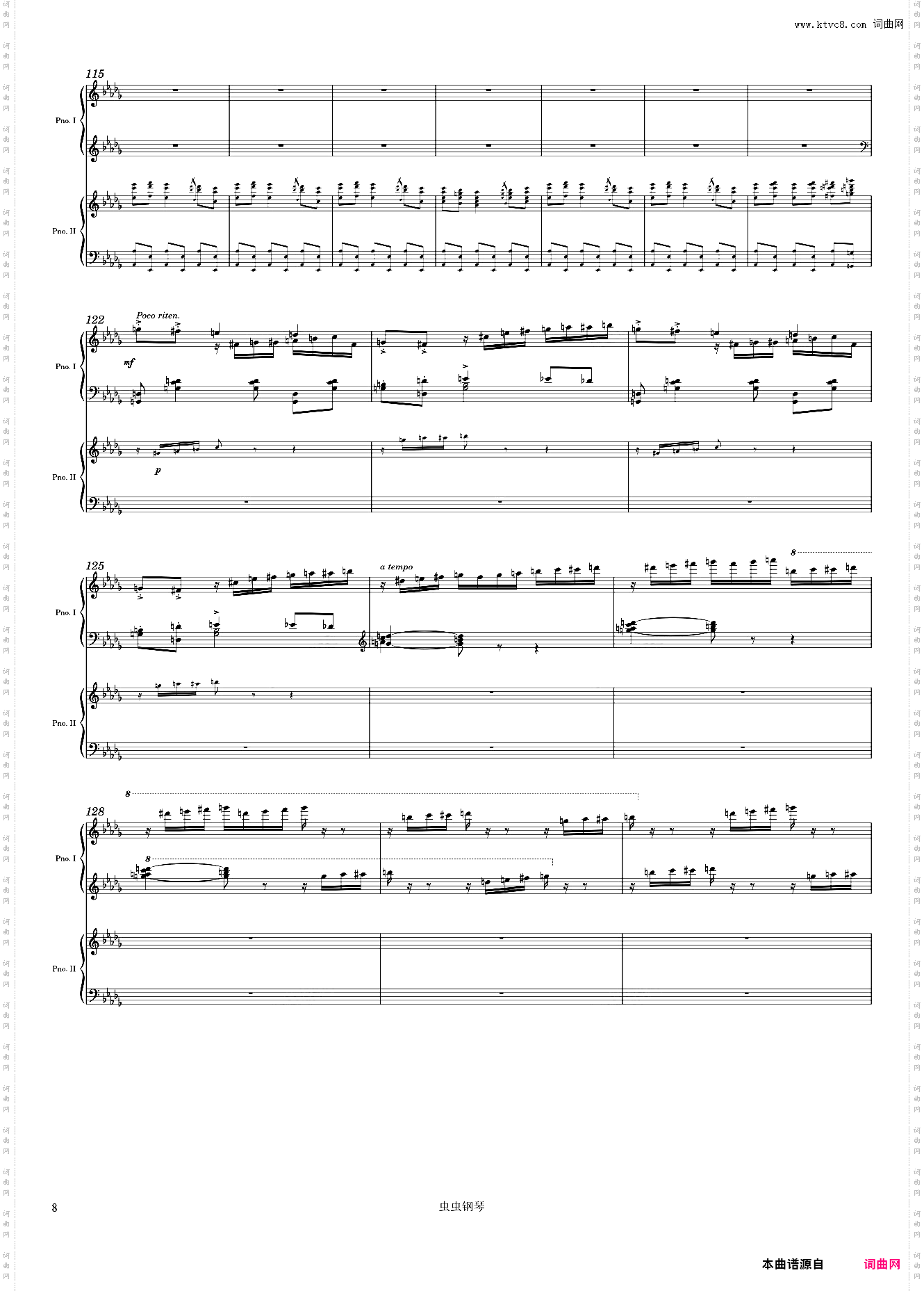 Tchaikovsky Piano Concerto No· 1, 3rd Mvmt arr· for 2 pianos