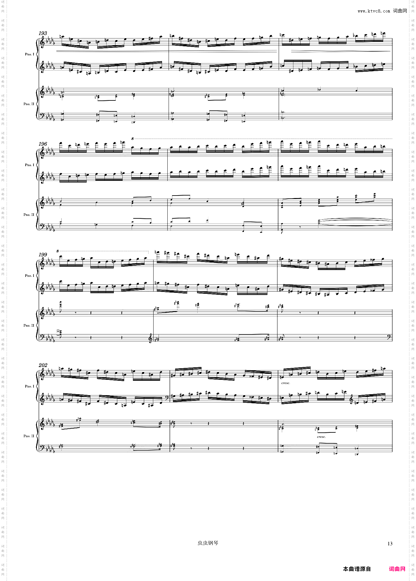 Tchaikovsky Piano Concerto No· 1, 3rd Mvmt arr· for 2 pianos