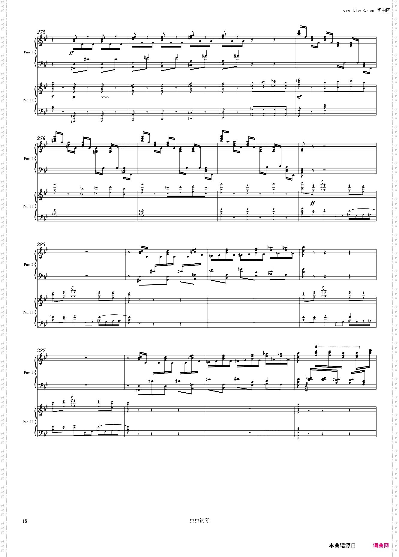 Tchaikovsky Piano Concerto No· 1, 3rd Mvmt arr· for 2 pianos