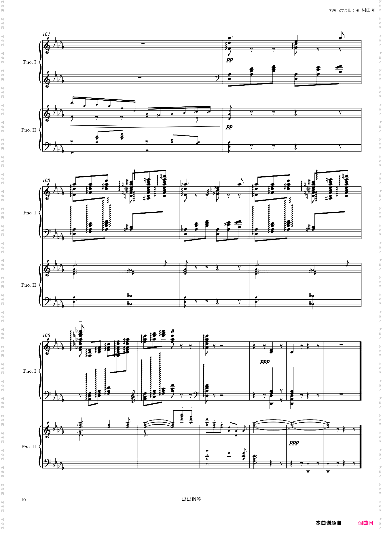 Tchaikovsky Piano Concerto No 1, 2nd Mvmt Arr· for 2 pianos