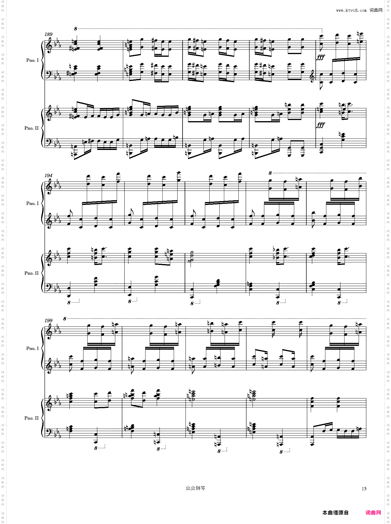 Dupré Fantaisie in B Minor 3rd Movement Arr· for 2 pianos