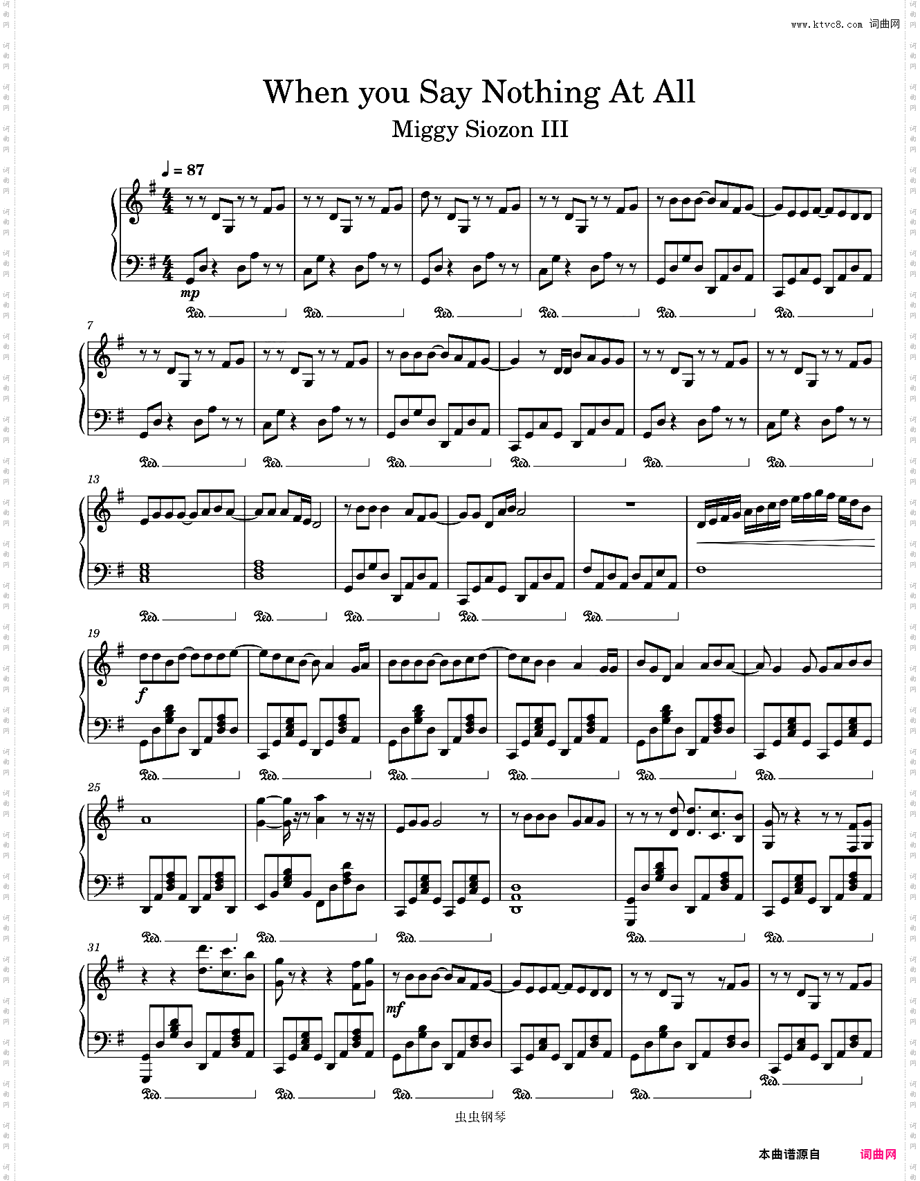 When you Say Nothing At All