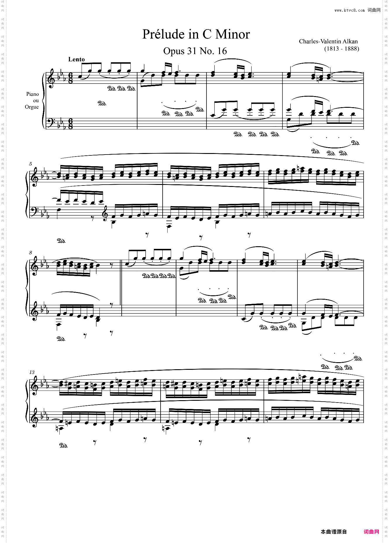 Prélude Opus 31 No· 16 in C Minor