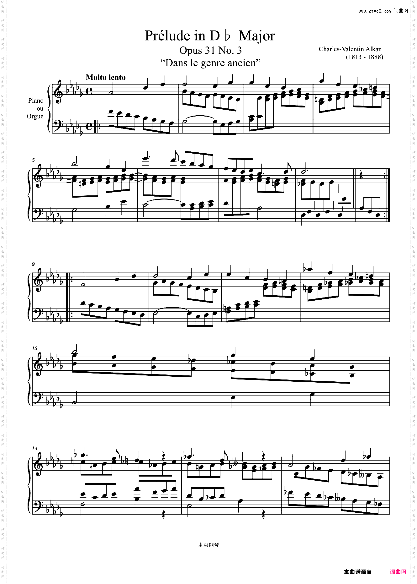 Prélude Opus 31 No· 3 in D? Major