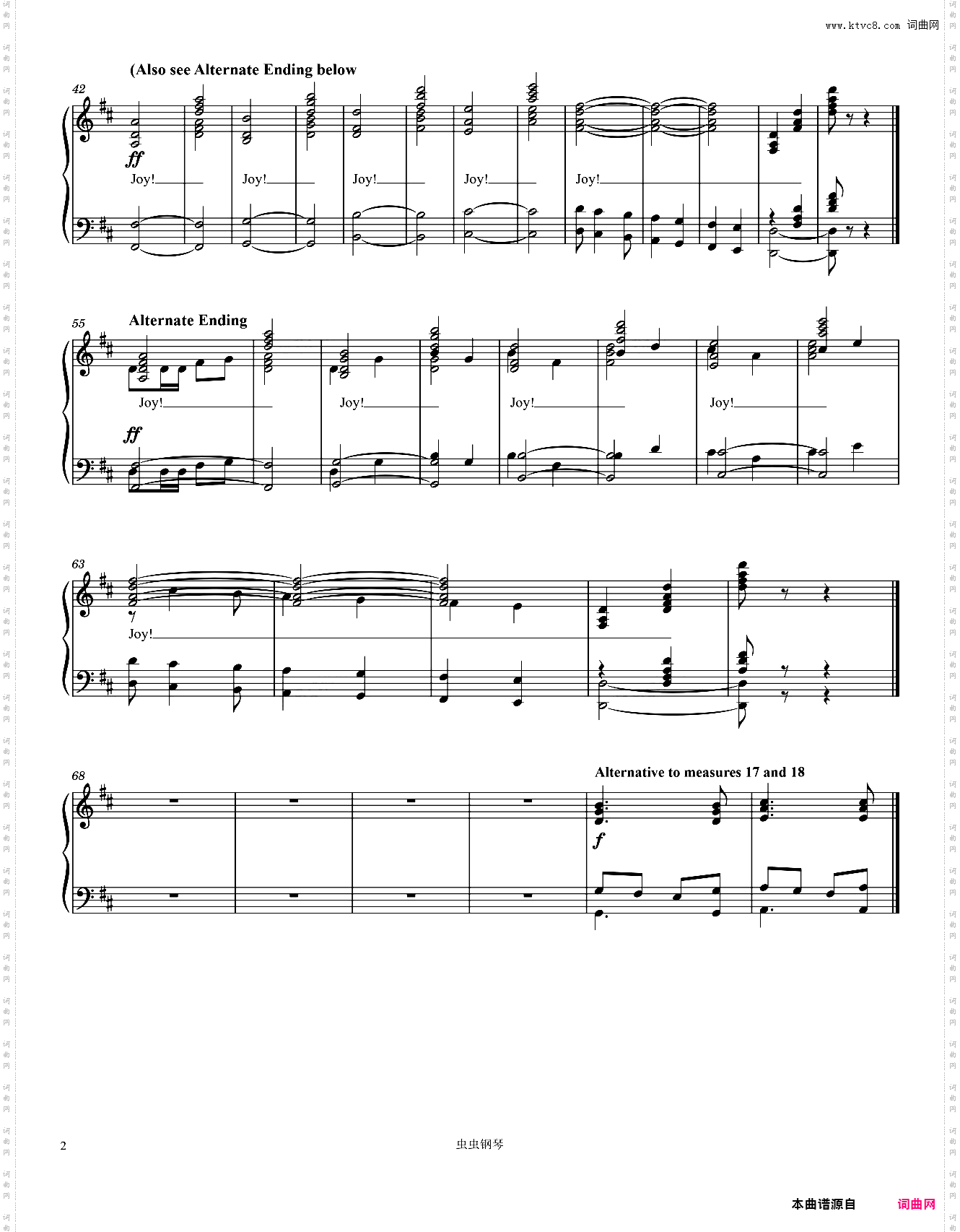 Joy to the World Piano solo