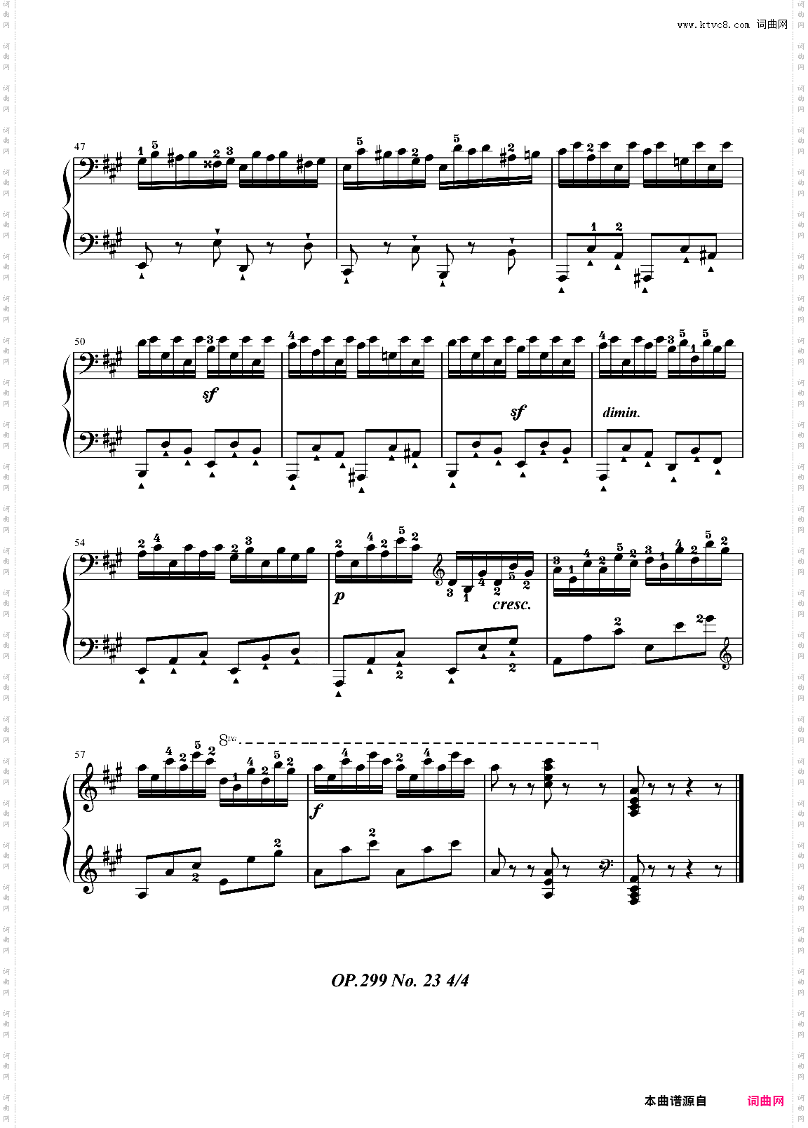 车尔尼练习曲Op·299 No_23