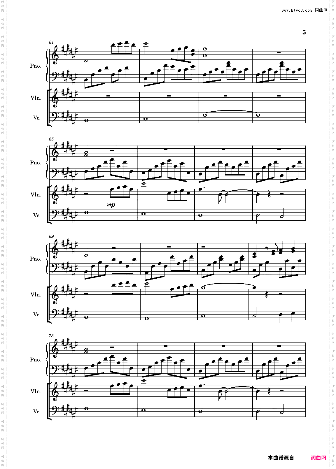 Sundial Dreams曲谱三种乐器